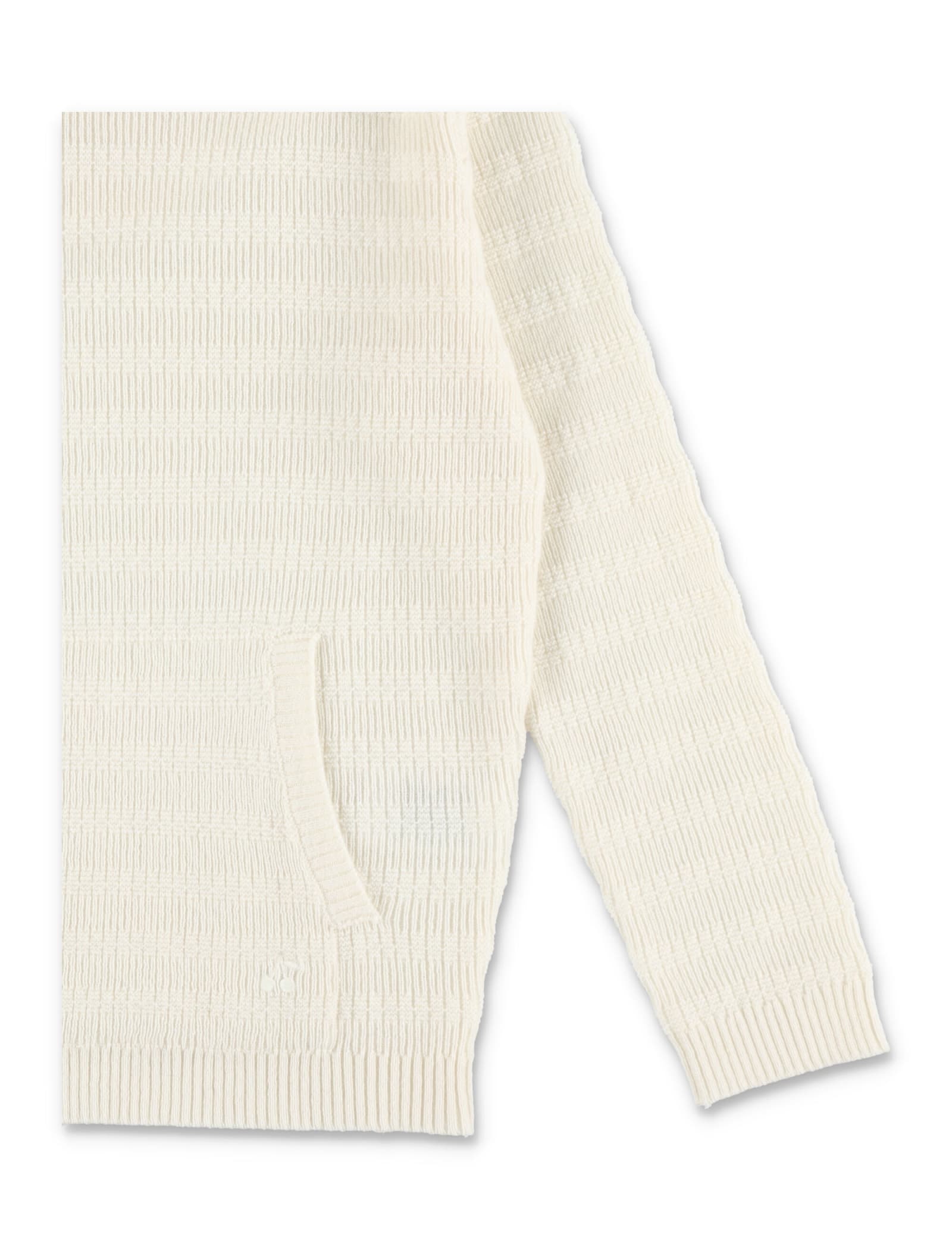 Bonpoint Knit Hoodie In Upb Blanc Lait