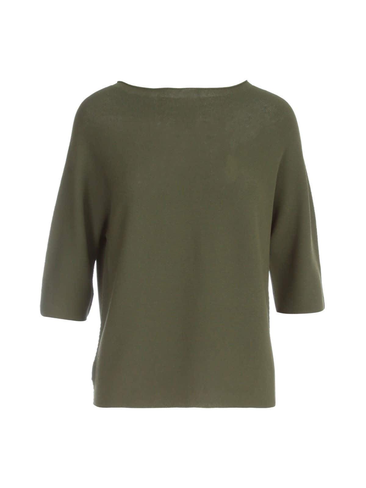 Base Crew Neck S/s Jumper In Military