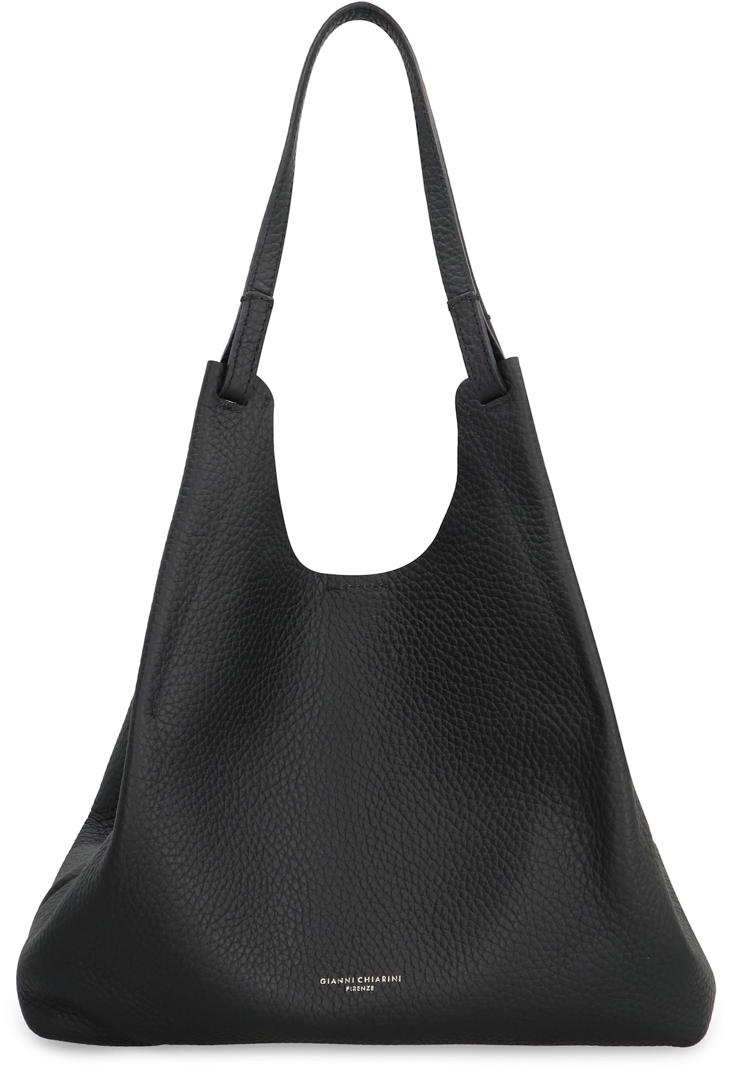 Shop Gianni Chiarini Dua Leather Handbag In Black