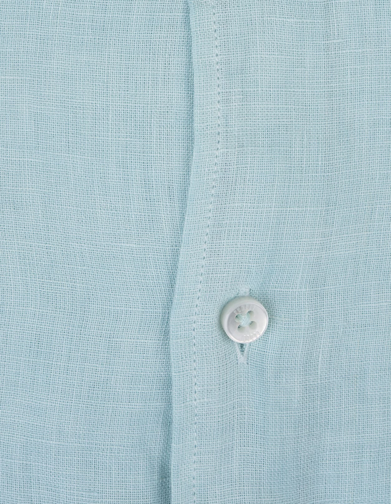 Shop Fedeli Nick Shirt In Aqua Green Linen In Blue