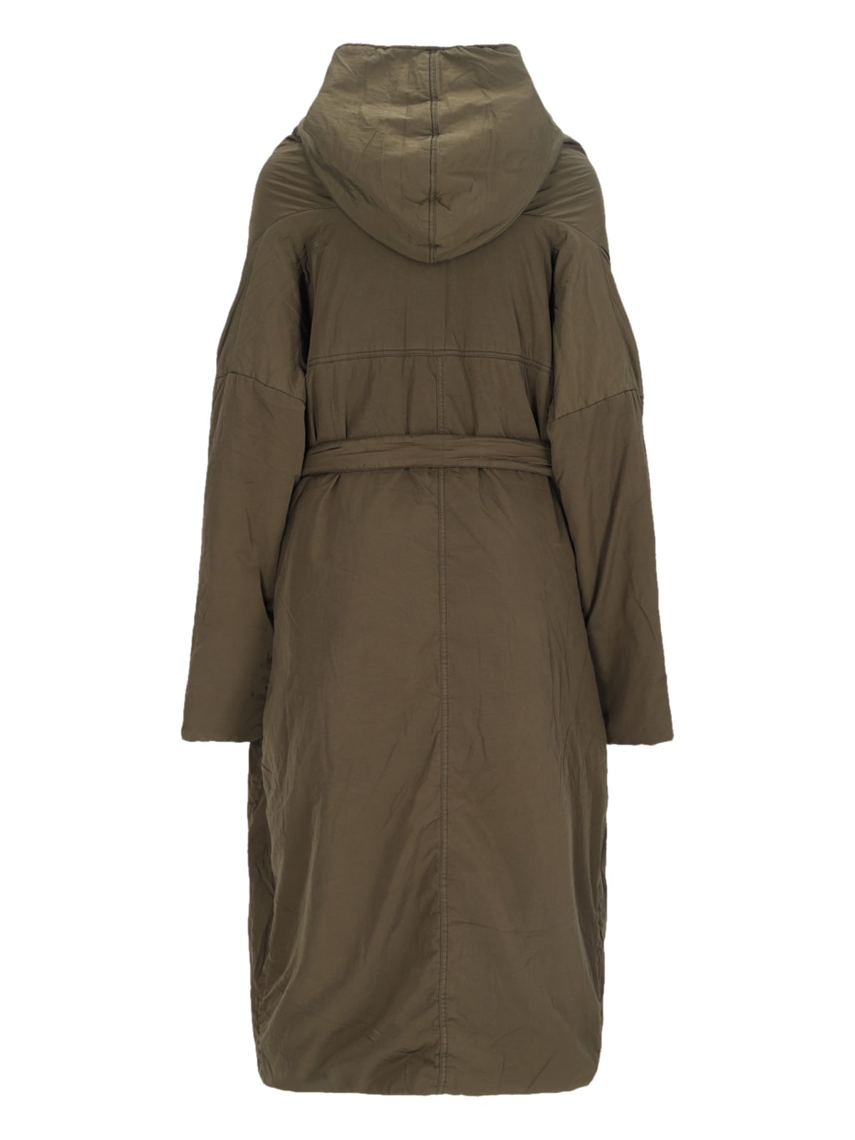 Shop Kimonorain Maxi Hooded Down Jacket In Green