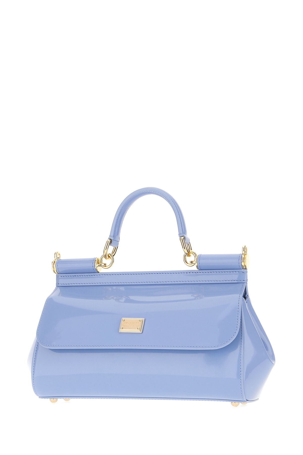 Shop Dolce & Gabbana Powder Blue Leather Medium Sicily Handbag In Azzurroglicine