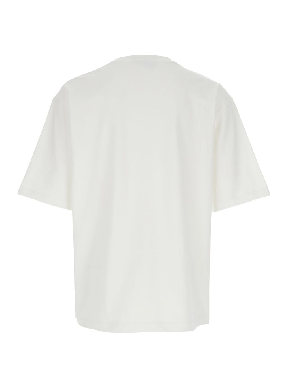 Dsquared2 White Crewneck T-shirt With Icon Logo Printed On The Front In Cotton Man In White