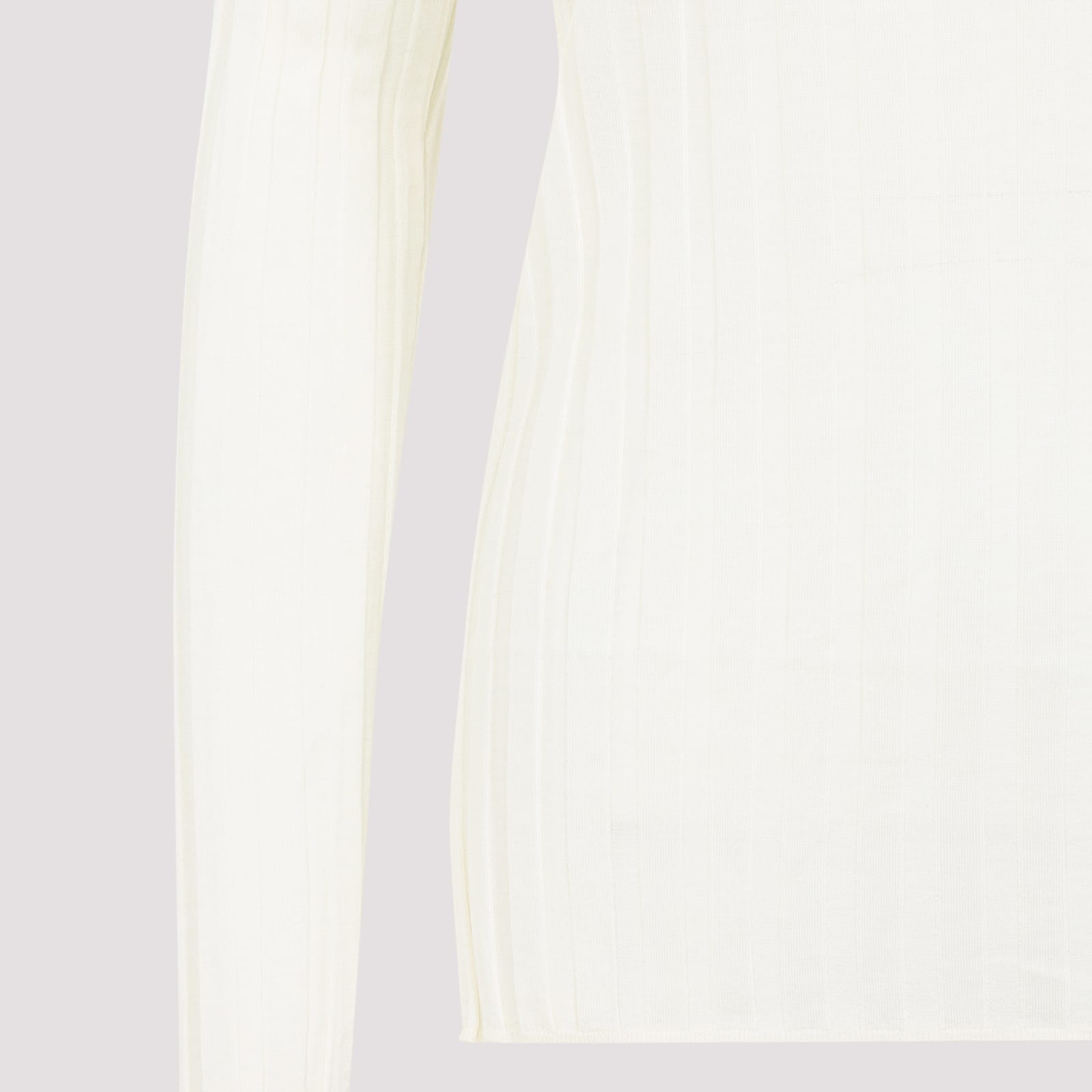 Carven Wool-blend High-neck Sweater In White