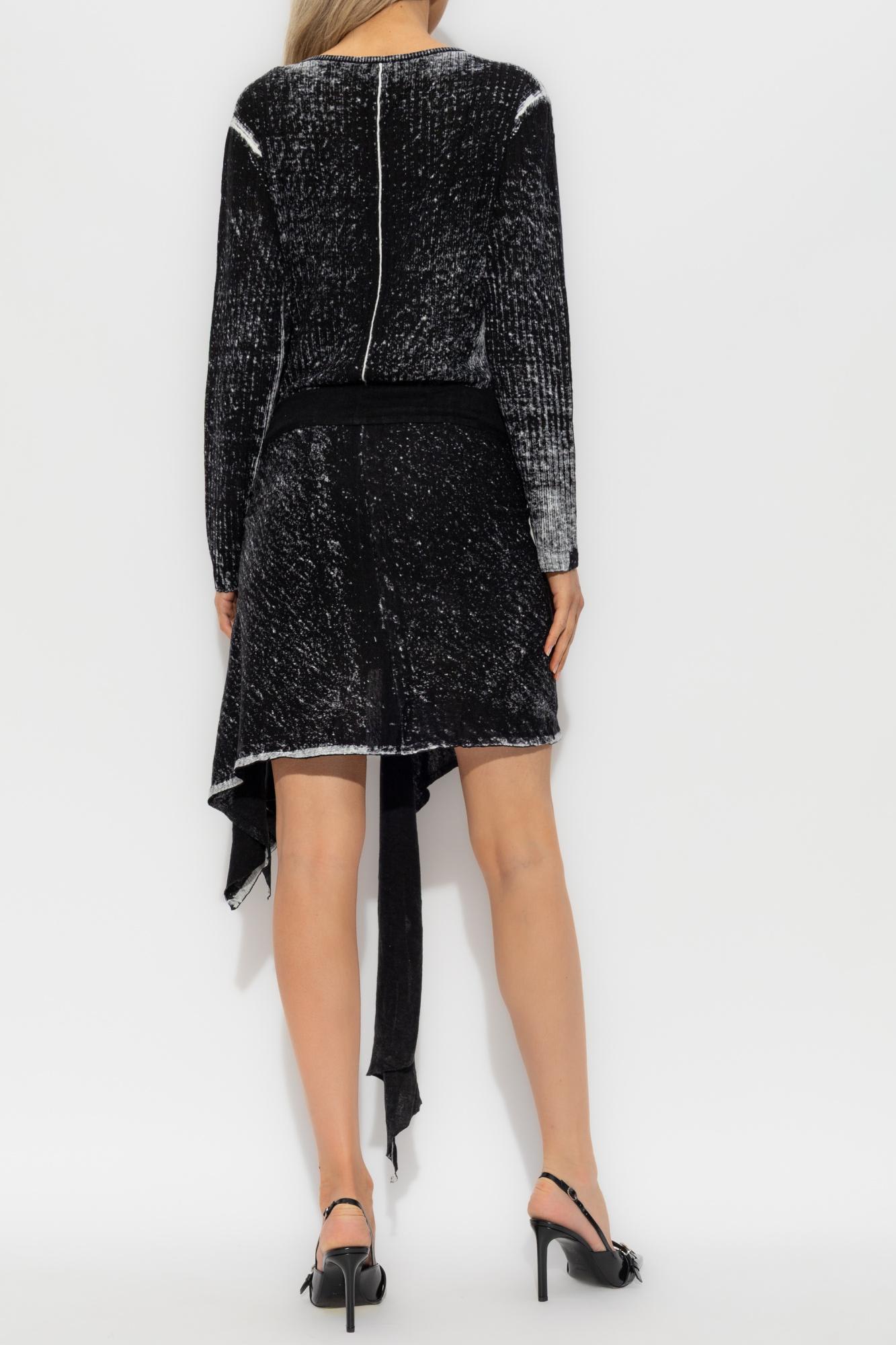 Diesel Tie-detail Asymmetric Dress In Blue