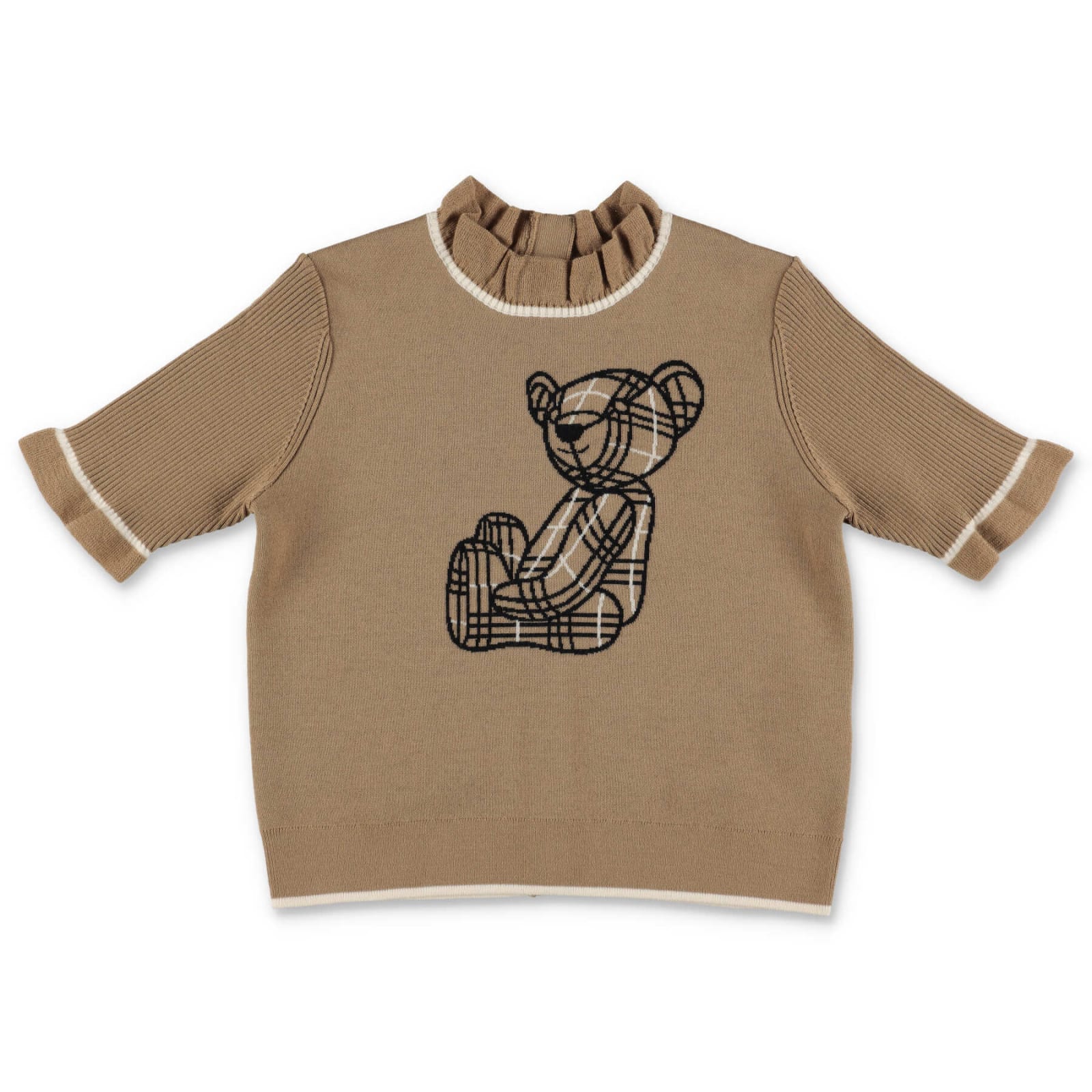 Burberry Pullover Teddy Bear Beige In Misto Lana