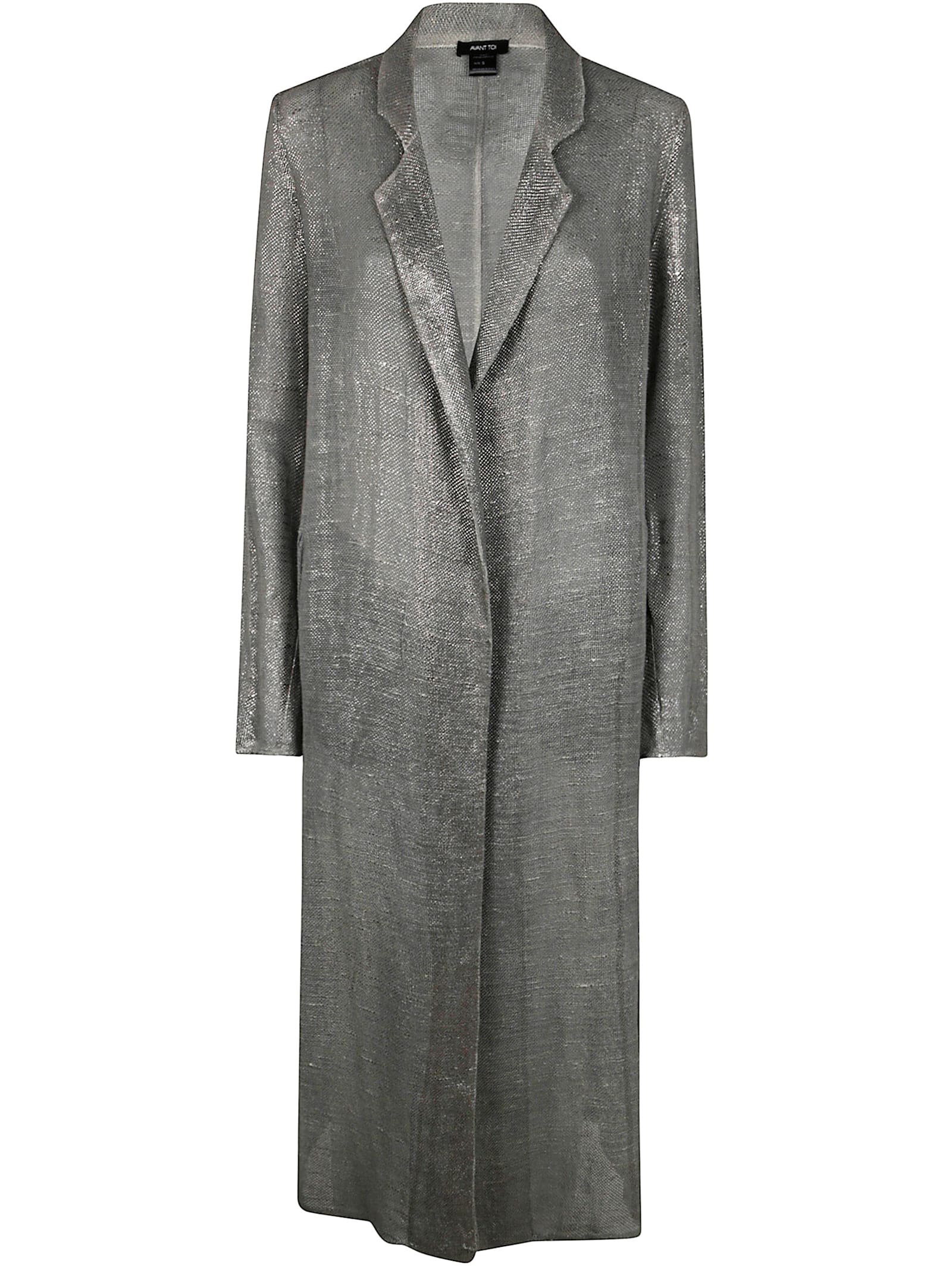 Hand Painted Linen And Cotton Net Fabric Long Duster