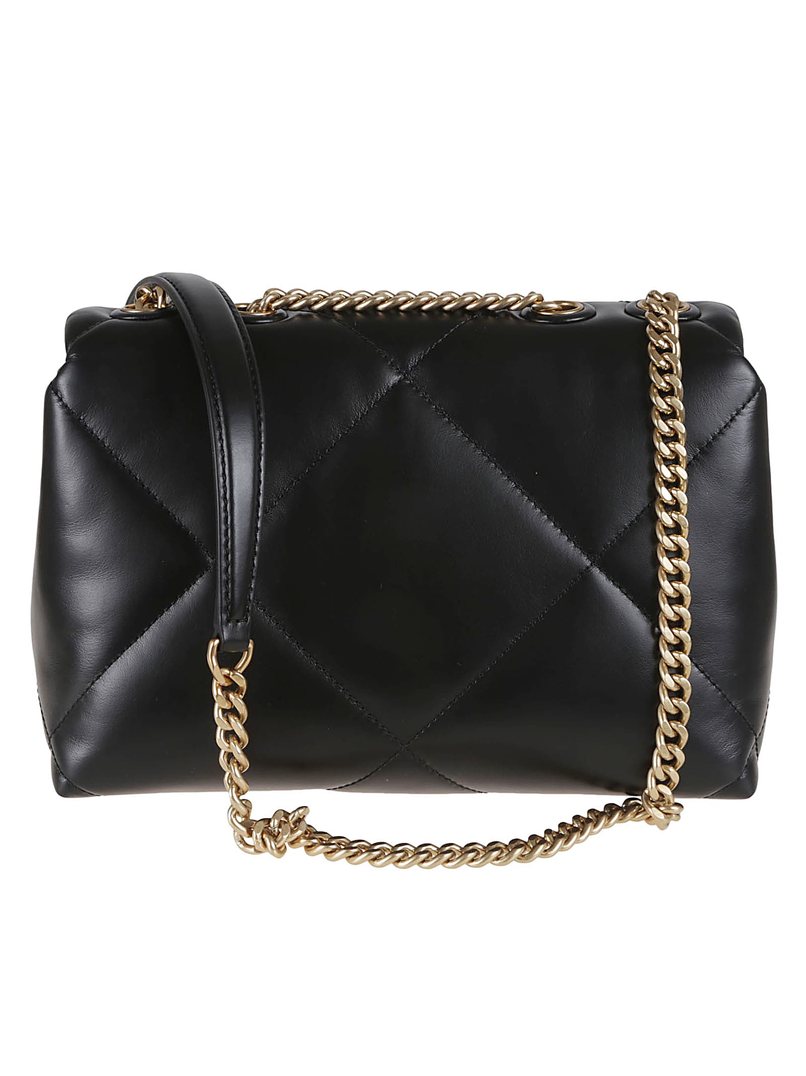 Tory Burch Kira Diamond Quilt Small Convertible Shoulder Bag In Black