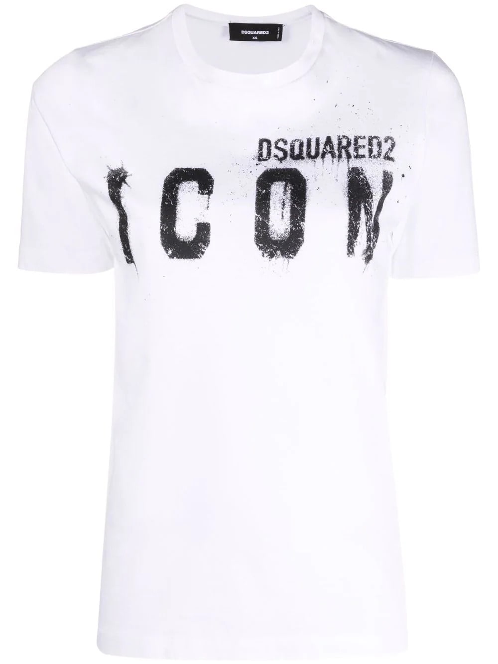 Dsquared2 Woman White Icon Spray Relax T-shirt