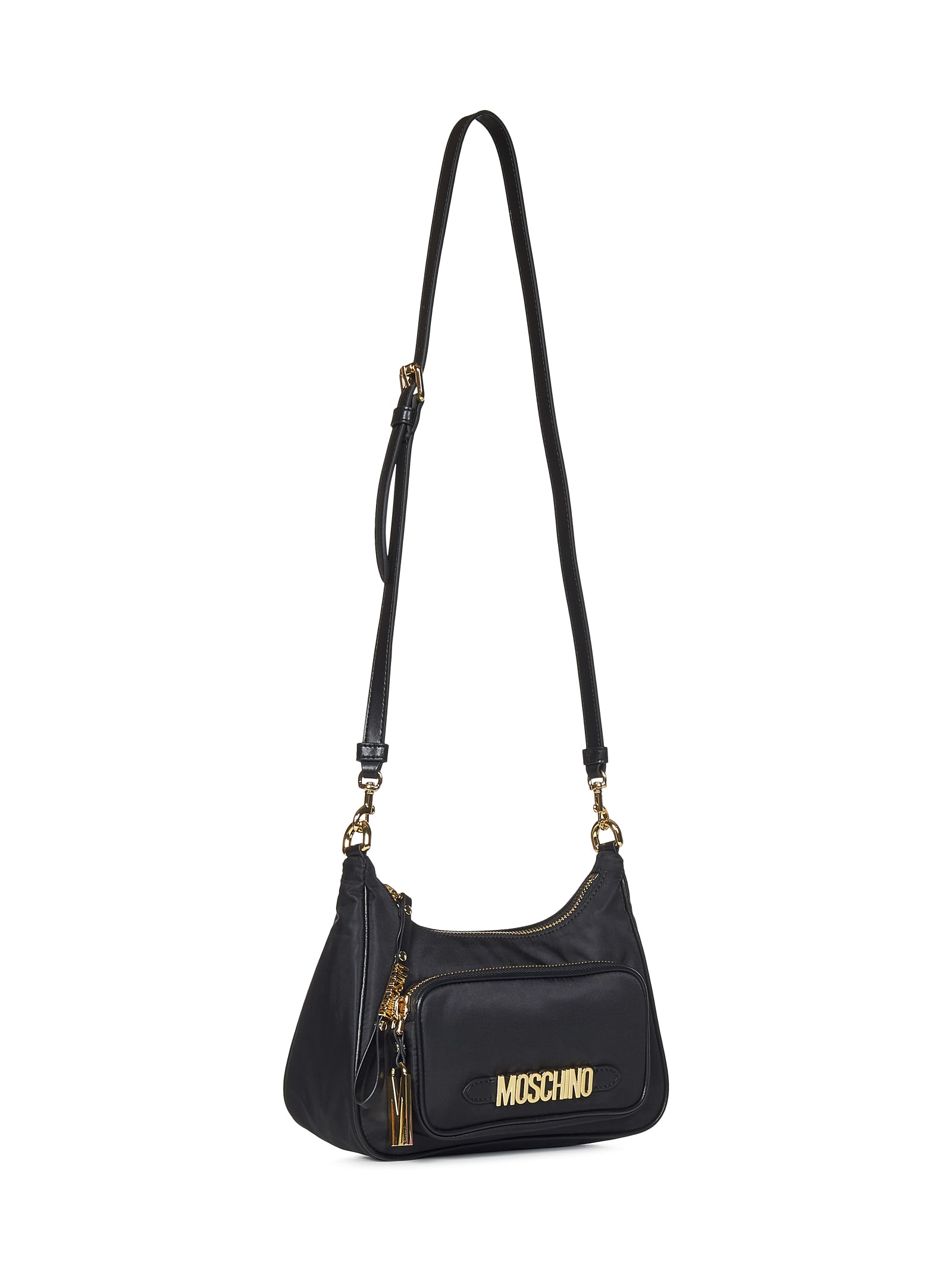 Shop Moschino Shoulder Bag In Black