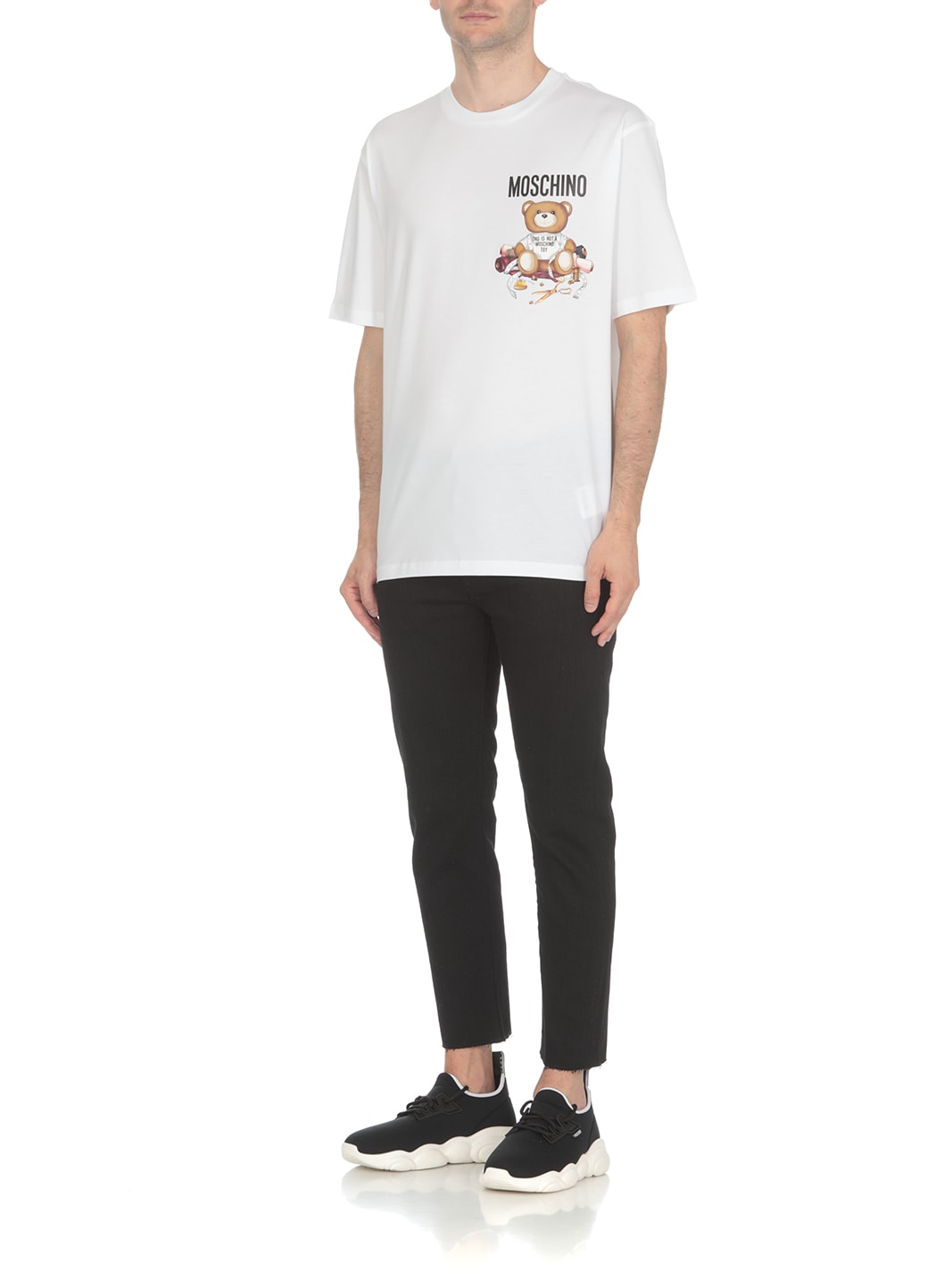 Moschino White Tailor Teddy Bear T-shirt In White