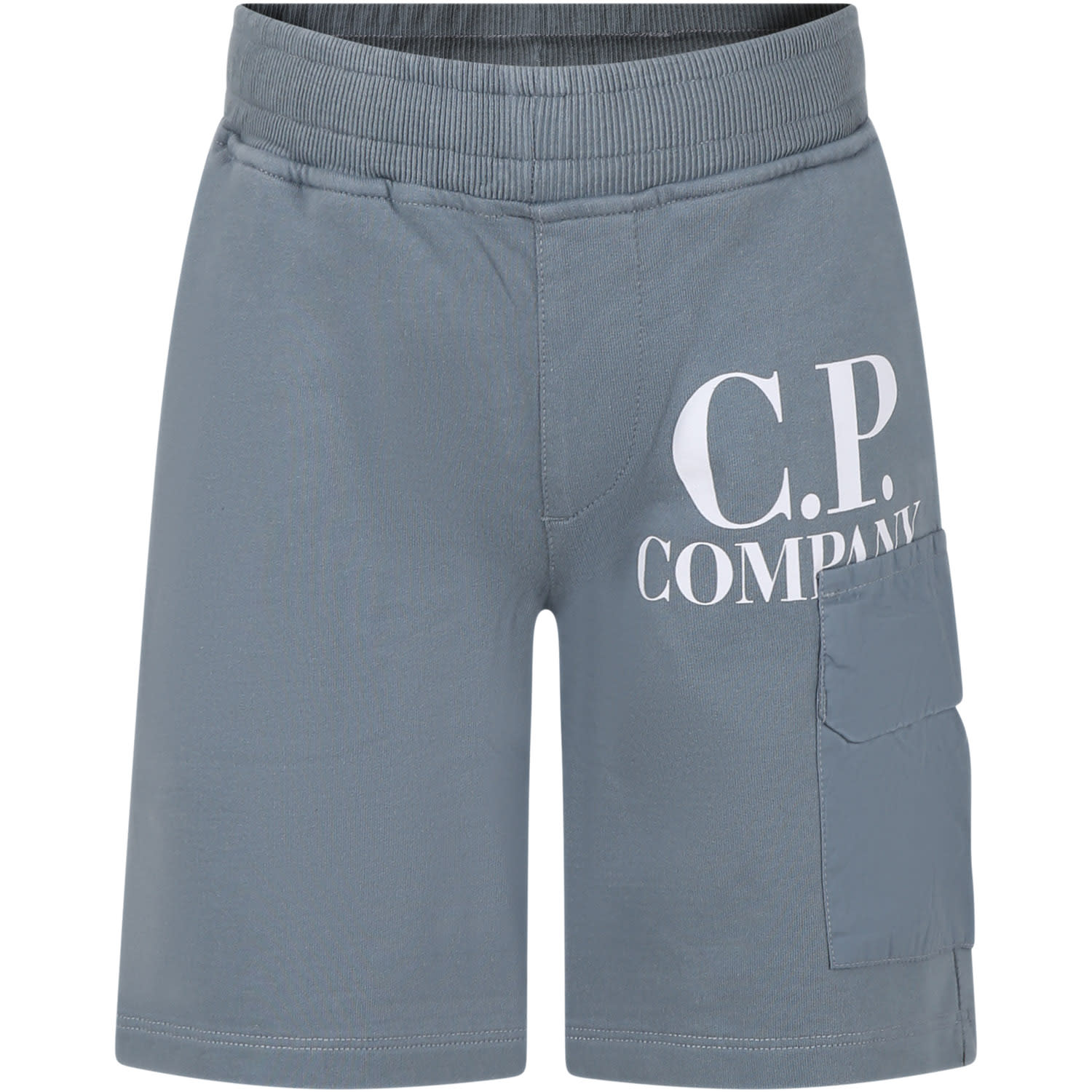 C.p. Company Undersixteen Kids' Gray Trousers For Boy With Logo In Grey