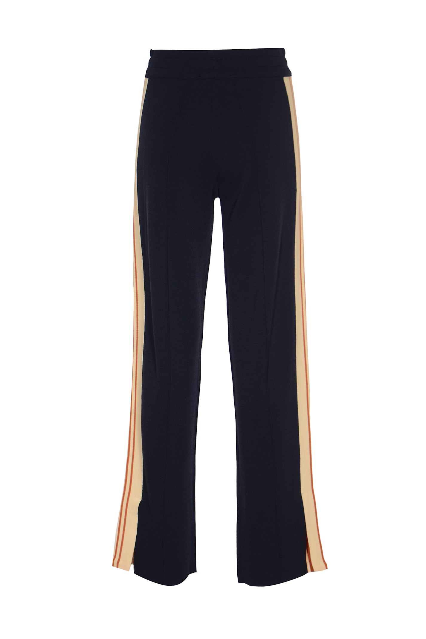 Shop Autry Side Stripe Logo Trousers In Knit Blue