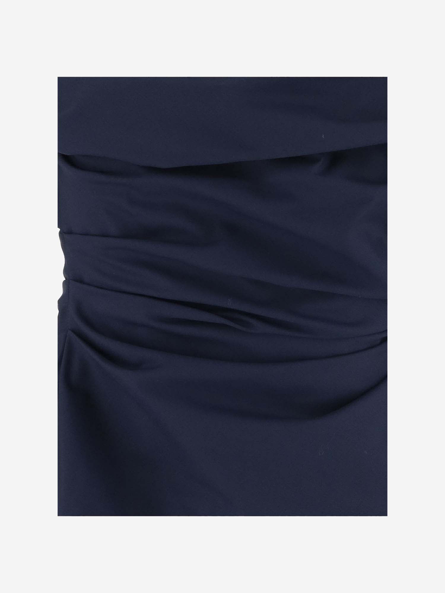 Shop Armarium Off-shoulders Wool Top In Blue