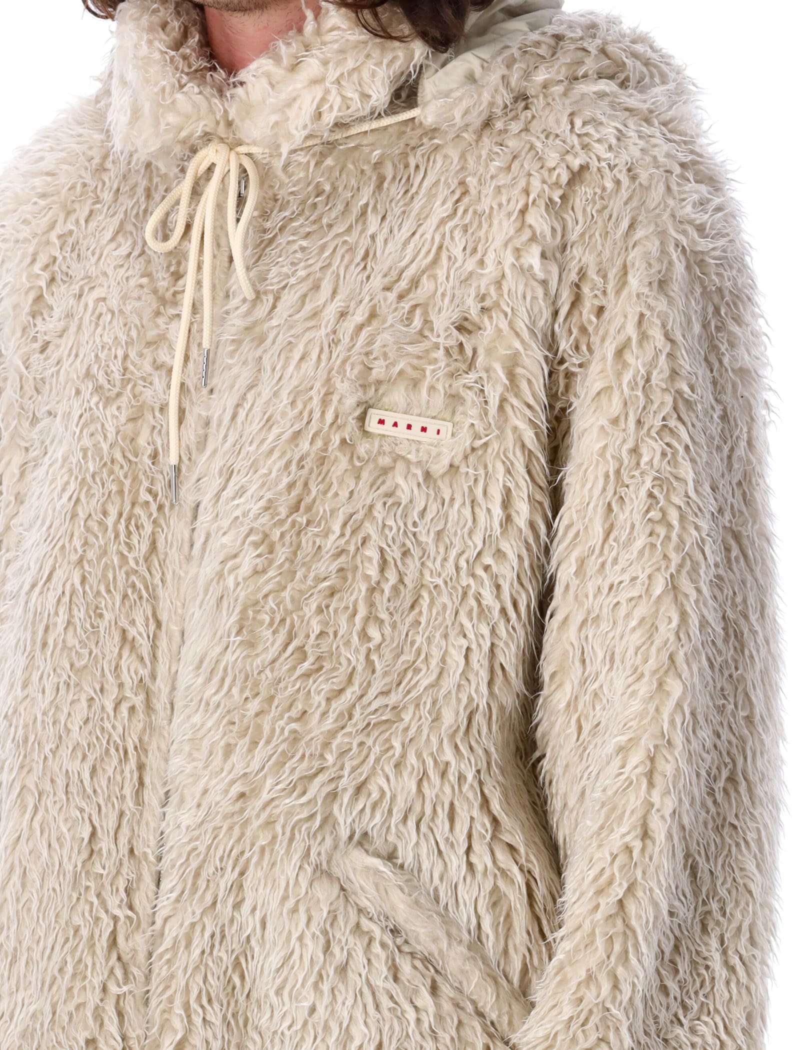 Shop Marni Teddy Jacket In White