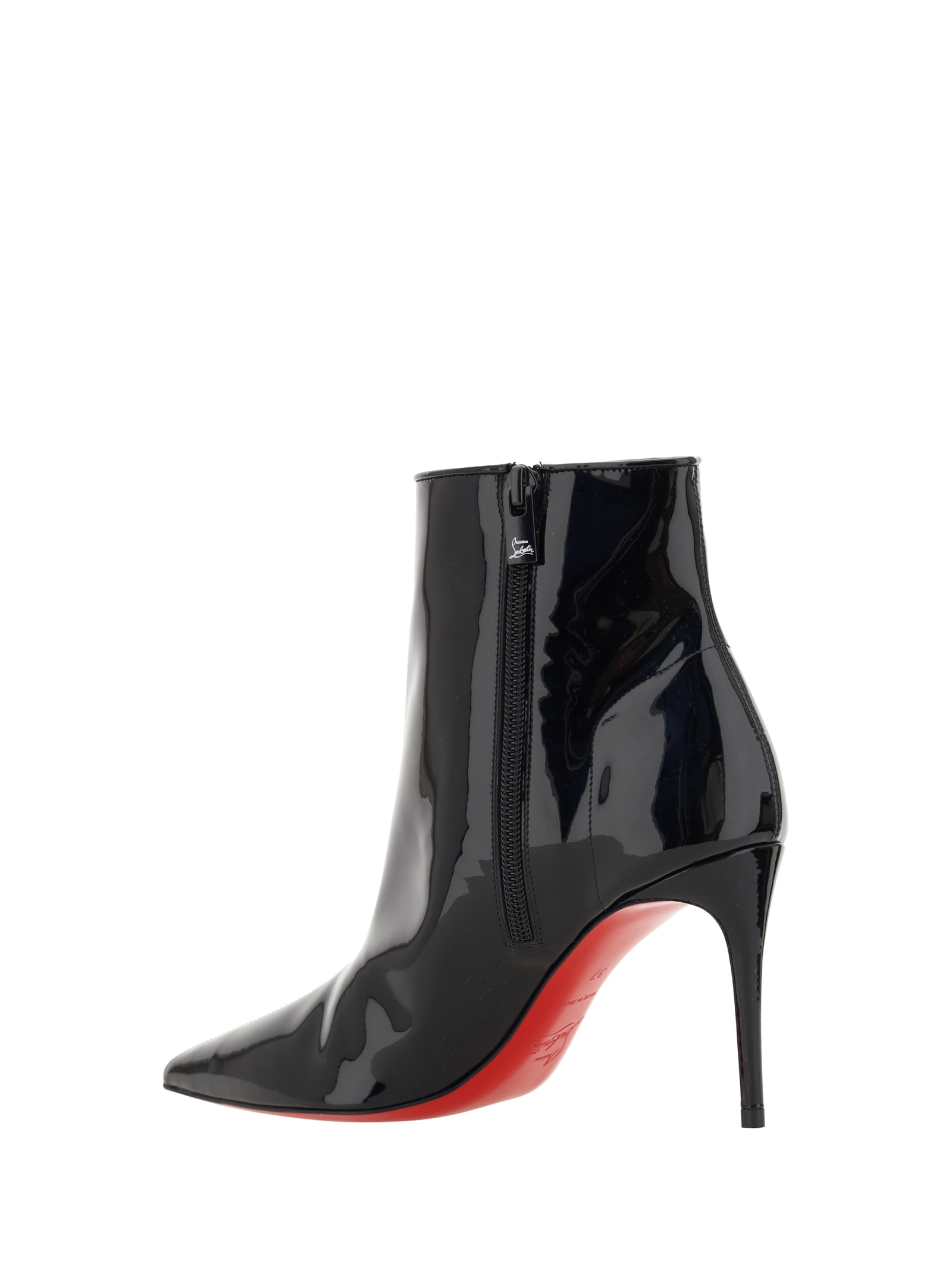 Sporty Kate 85 Patent Leather Boots in Black - Christian Louboutin