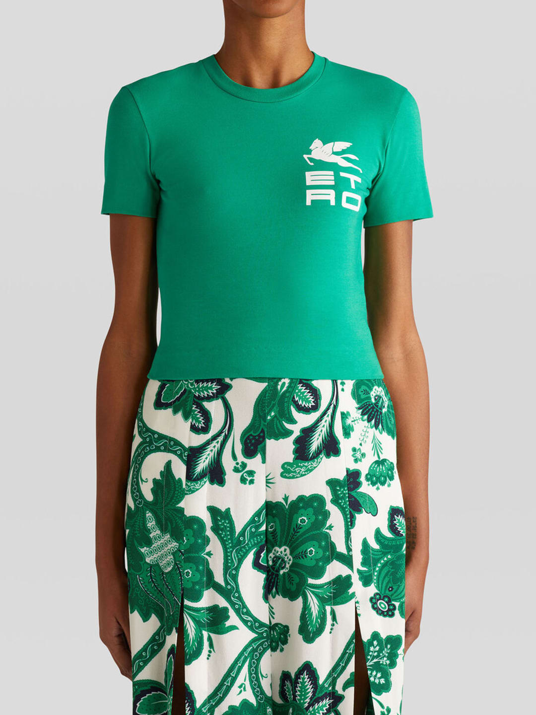 Etro Green T-shirt With Logo