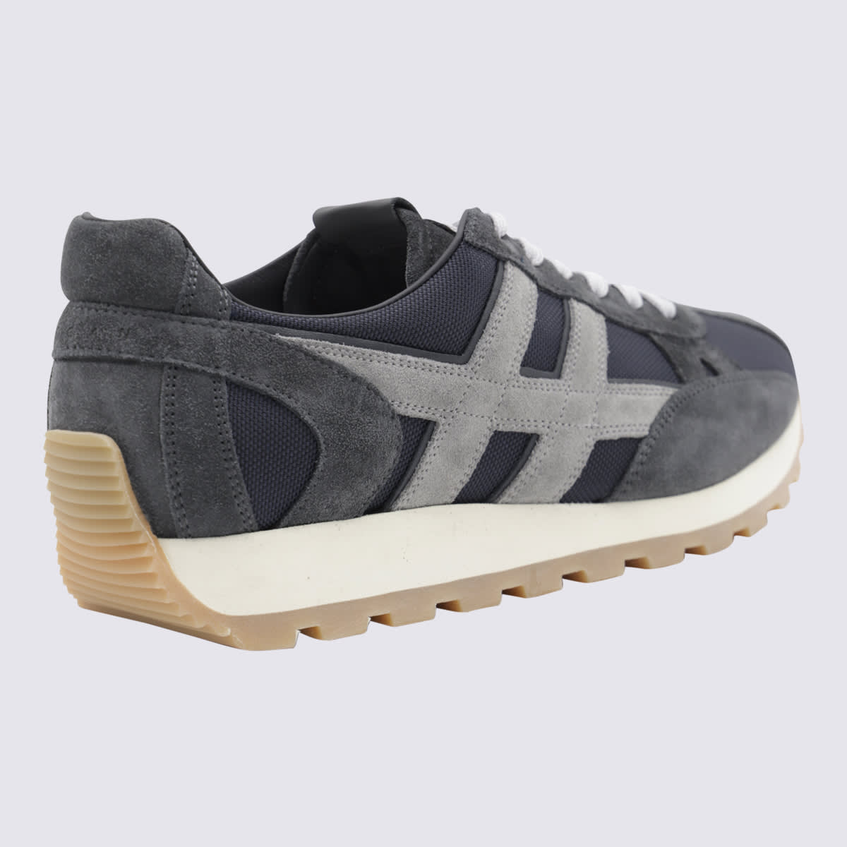 Hogan Low-top Sneakers Round Toeline In Blue