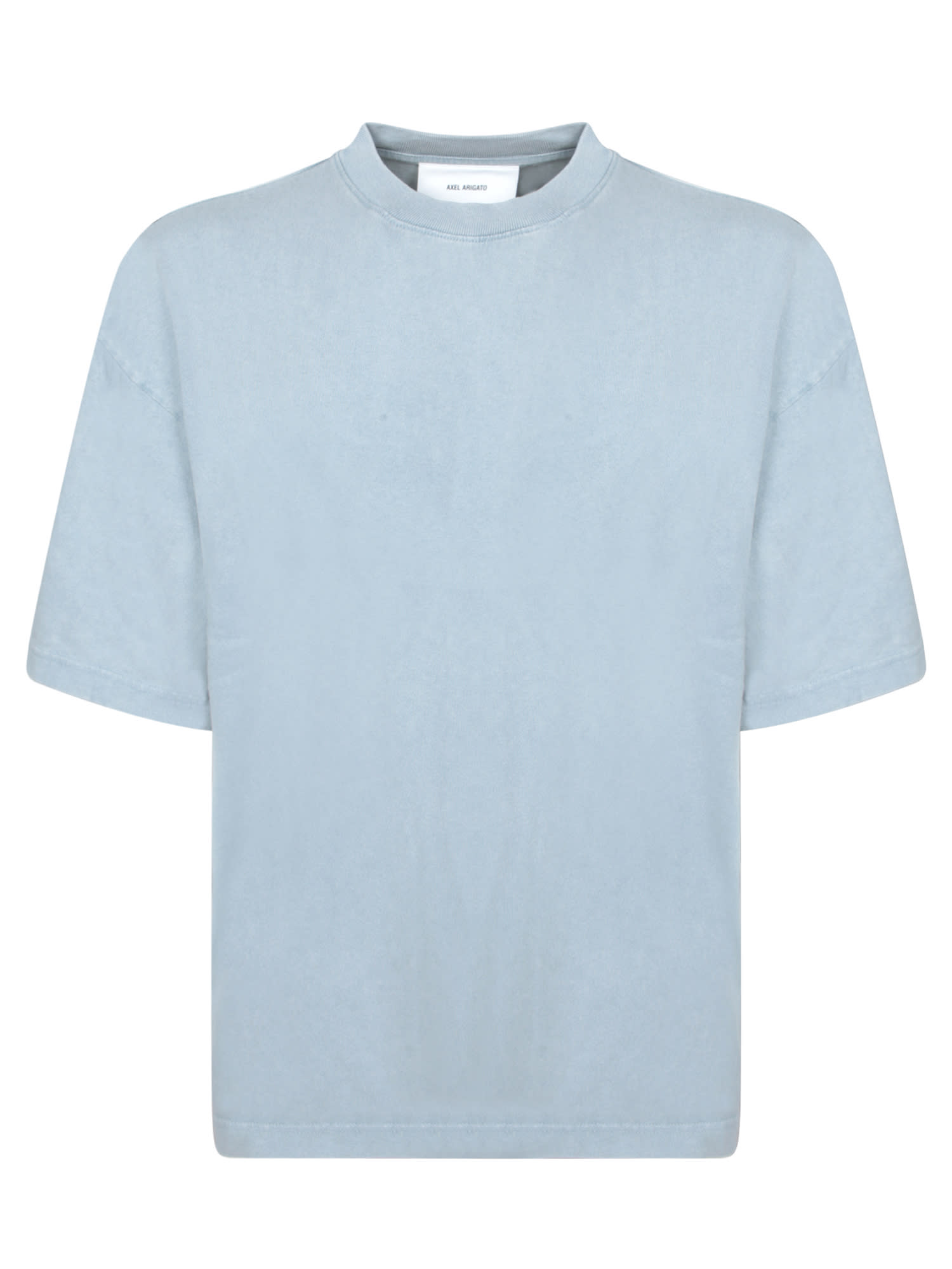 Axel Arigato Organic Cotton T-shirt With Refined Logo Detail In Blue