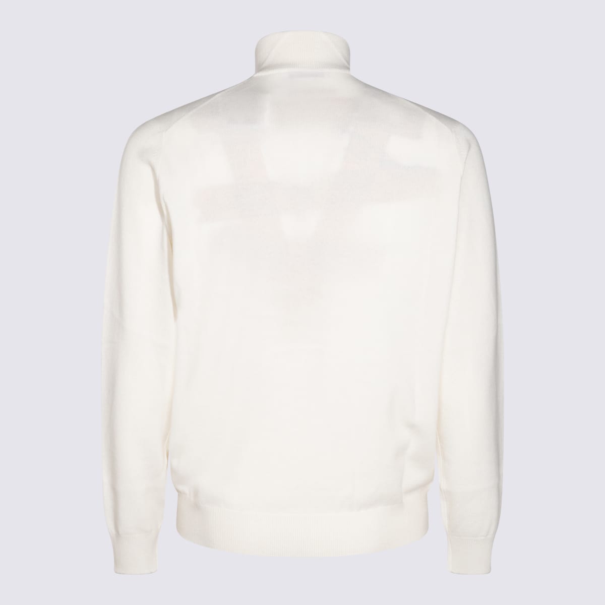 Shop Brunello Cucinelli White Wool Knitwear In Panama+nebbia