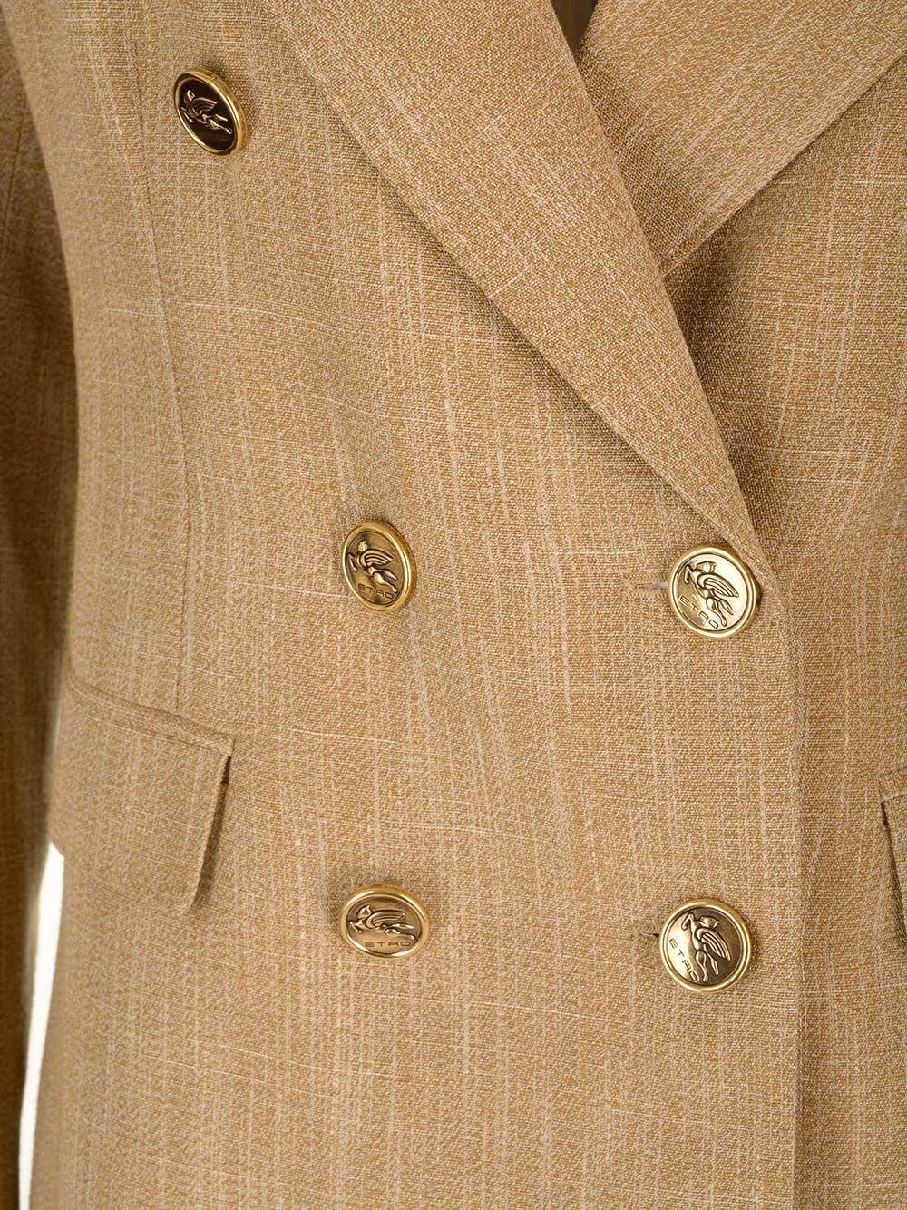 Etro Slub-texture Double-breasted Tailored Blazer