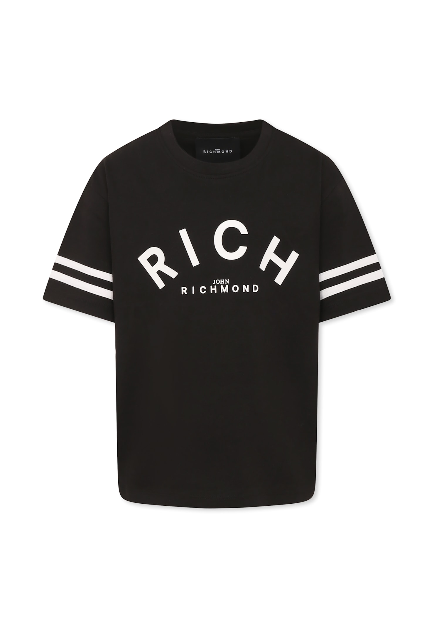 Richmond Black T-shirt For Kids With Logo