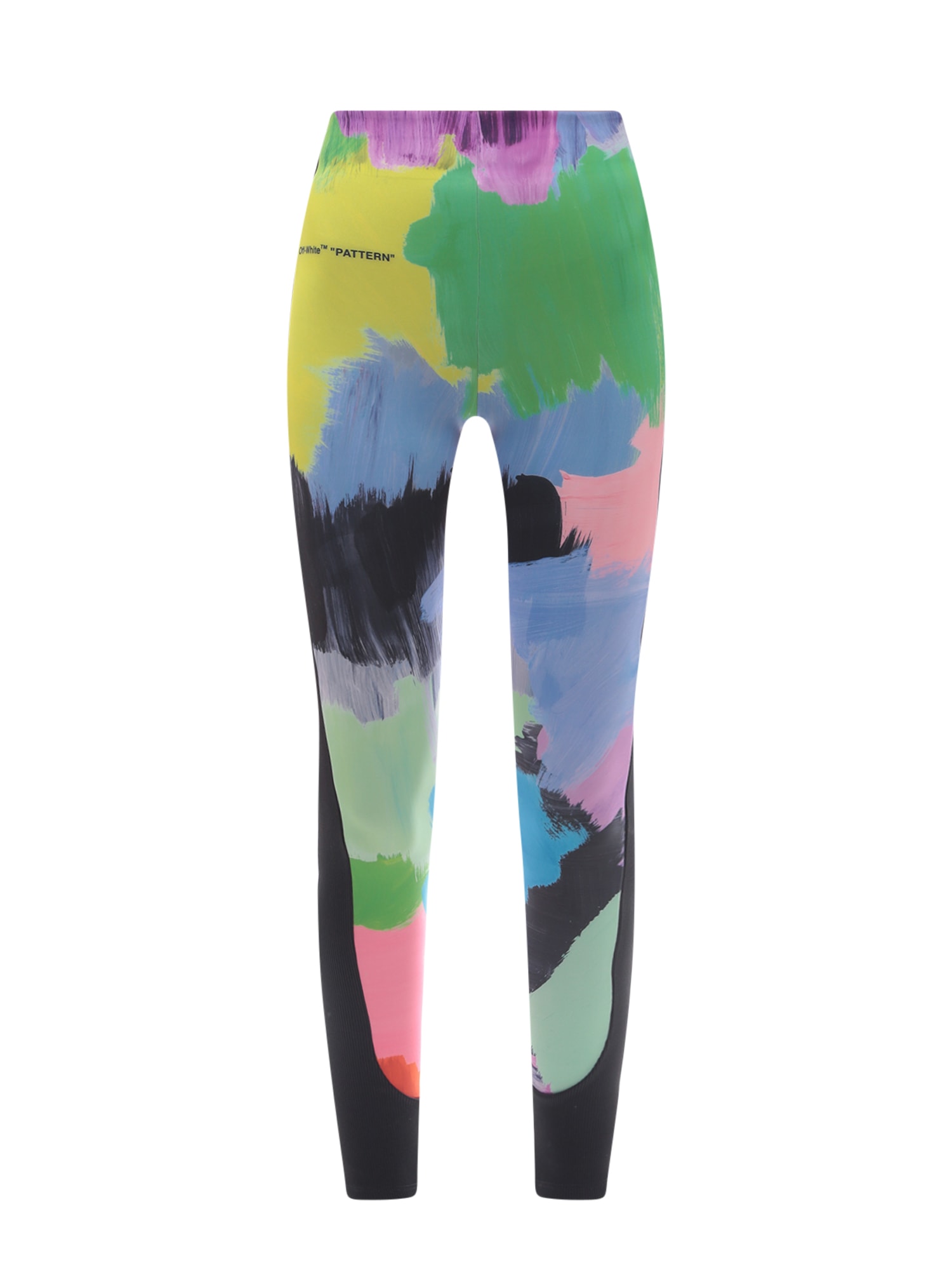 Off-white Brush Stroke Leggings In Multicolor Black