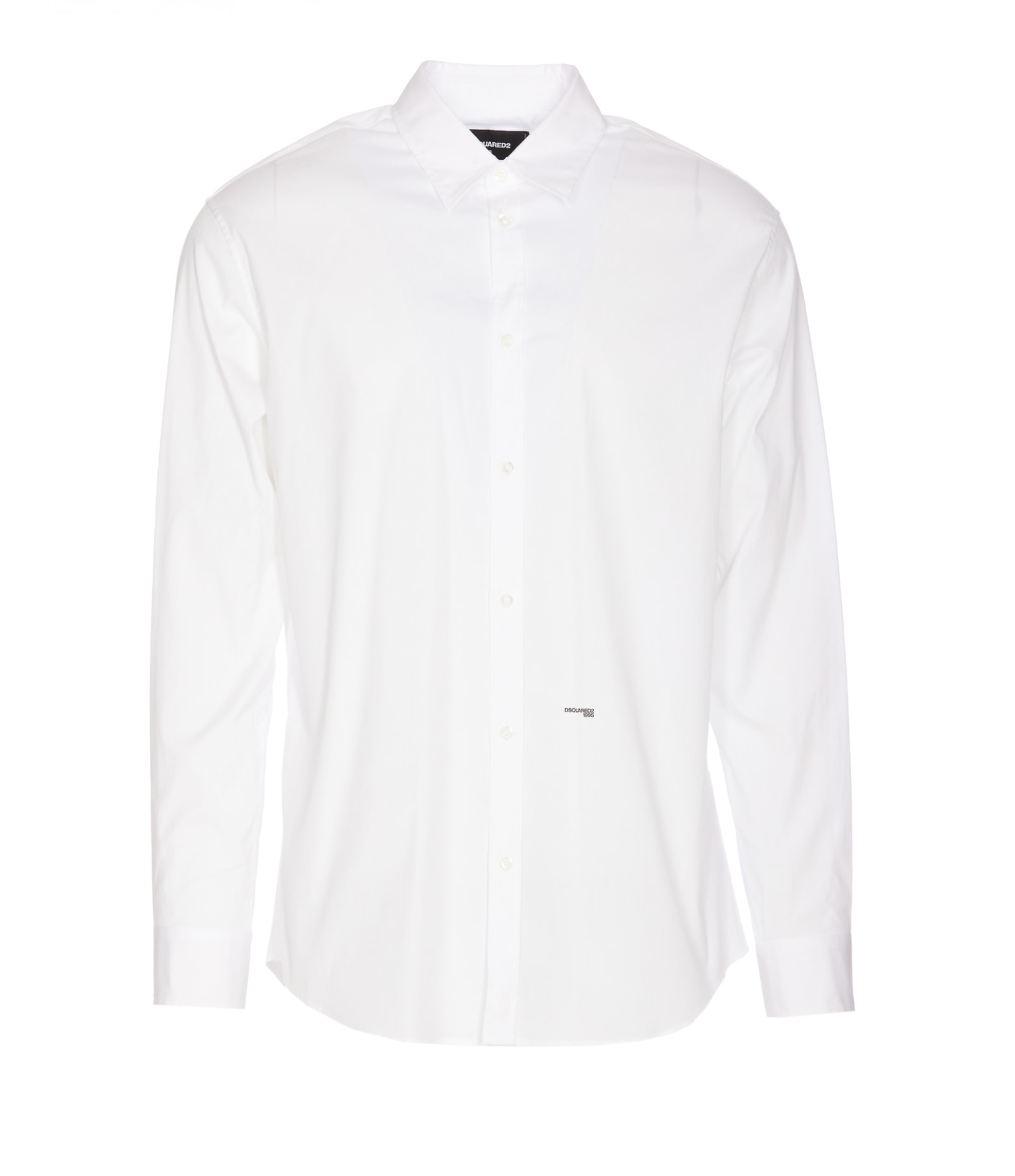Dsquared2 Poplin Cotton Shirt With Spread Collar