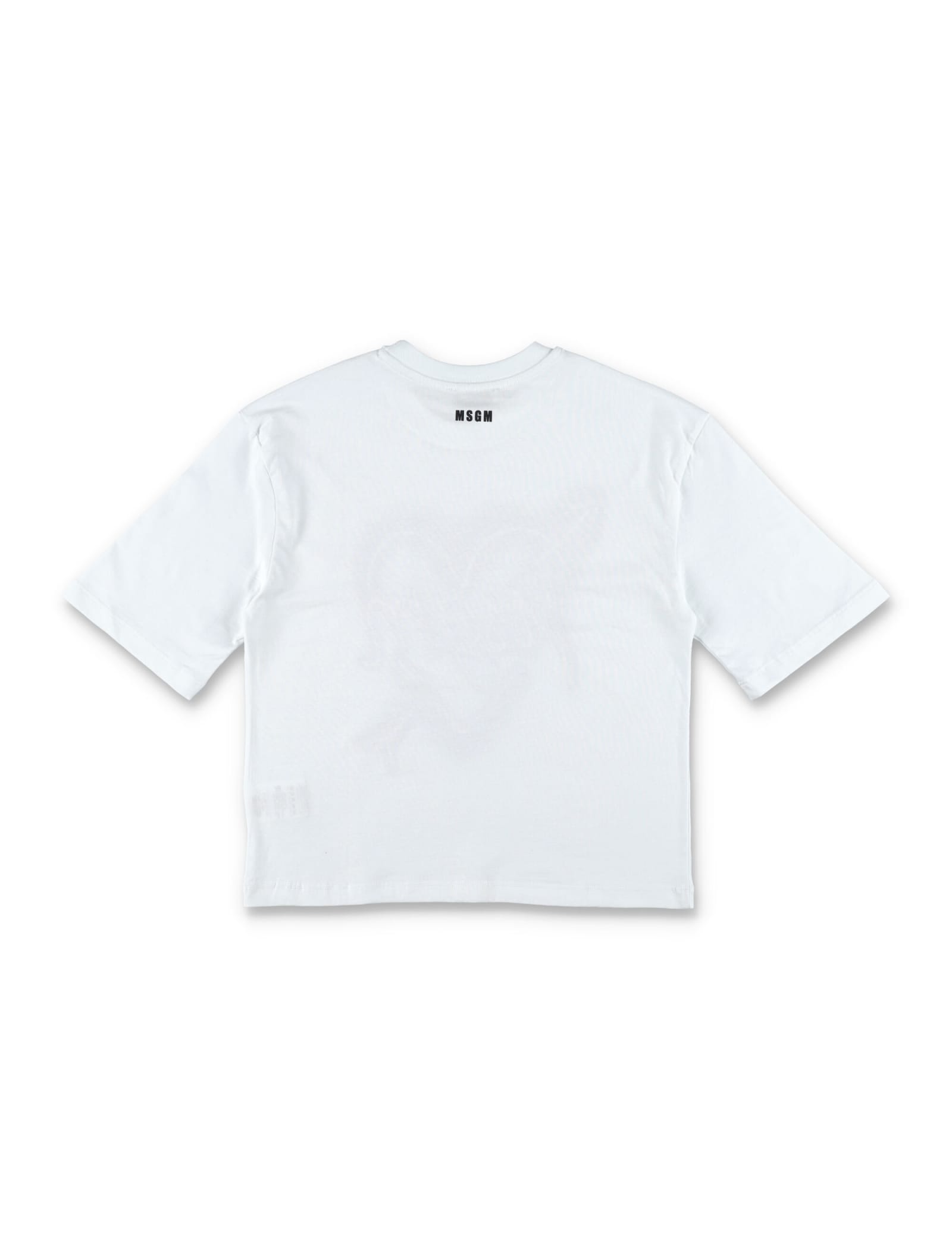 Shop Msgm Heart T-shirt In White