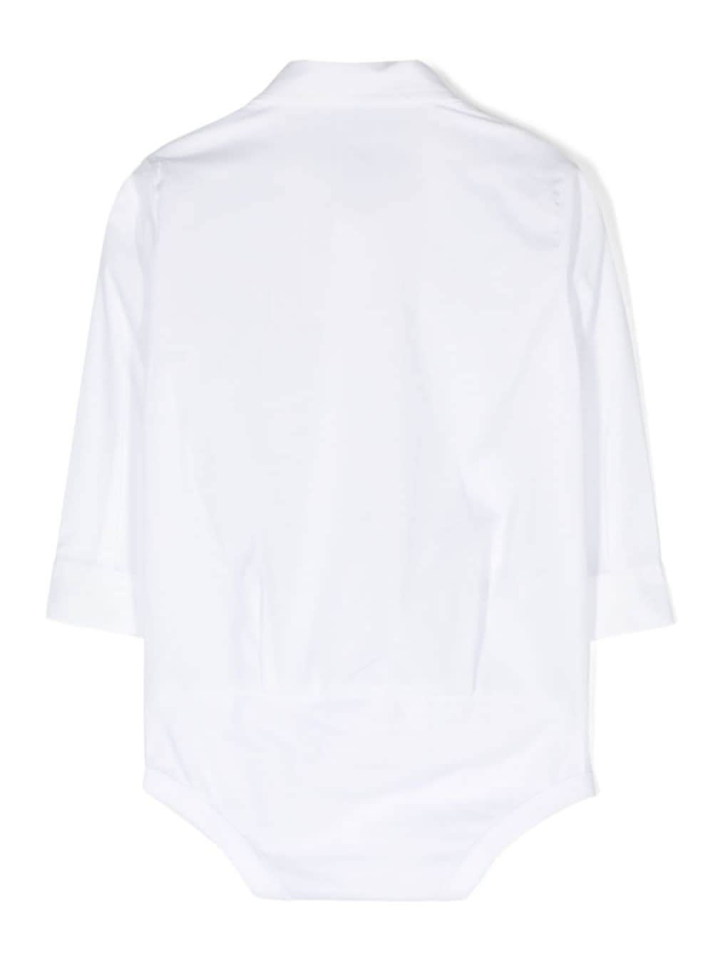 Shop Il Gufo Body Camicia In White