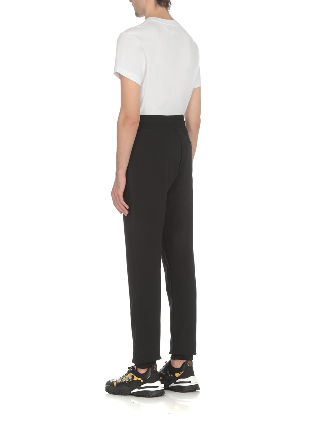 Shop Versace Jeans Couture Trousers With Logo In Black