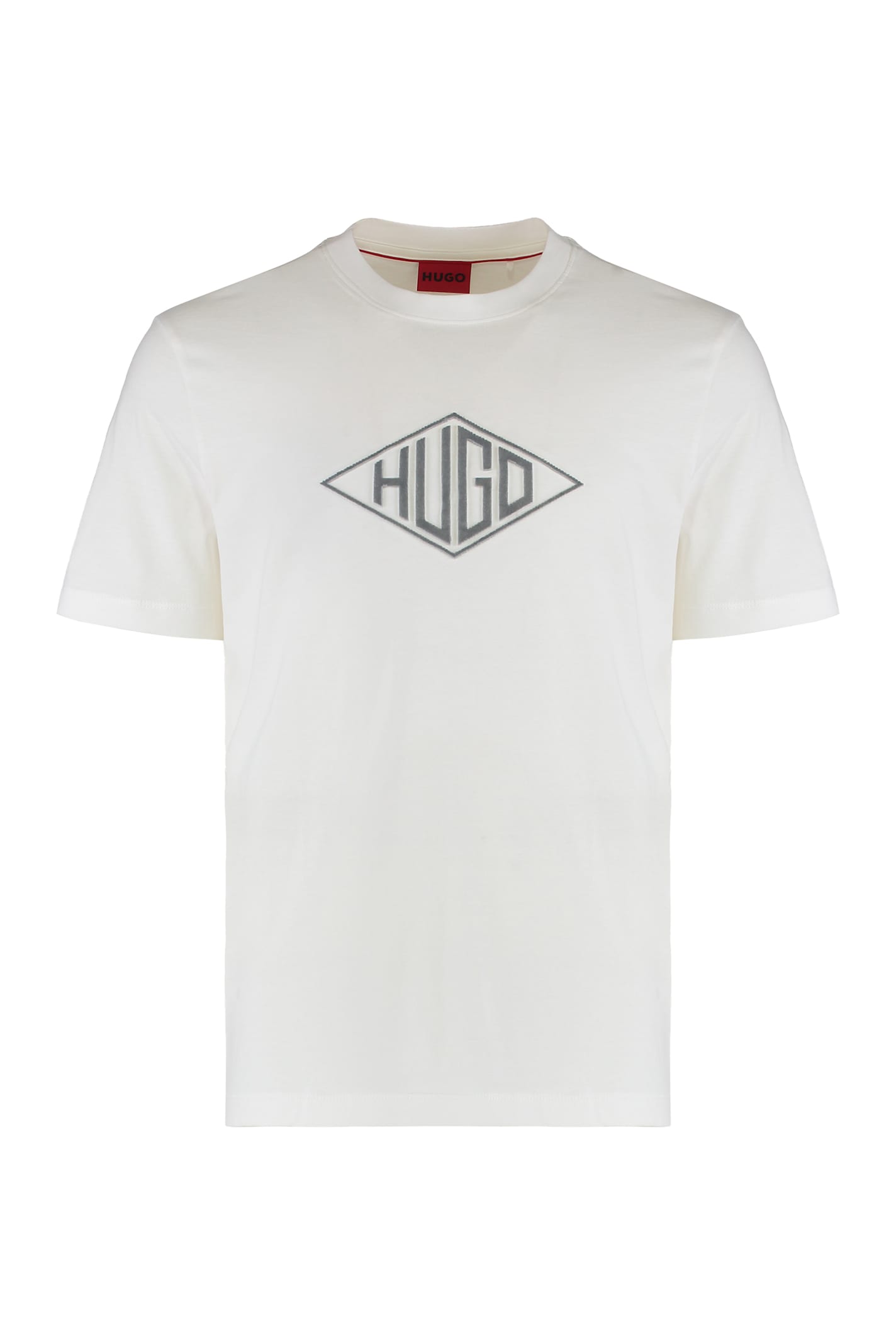 Hugo Boss Relaxed-fit T-shirt In Cotton With Embroidered Logo In White