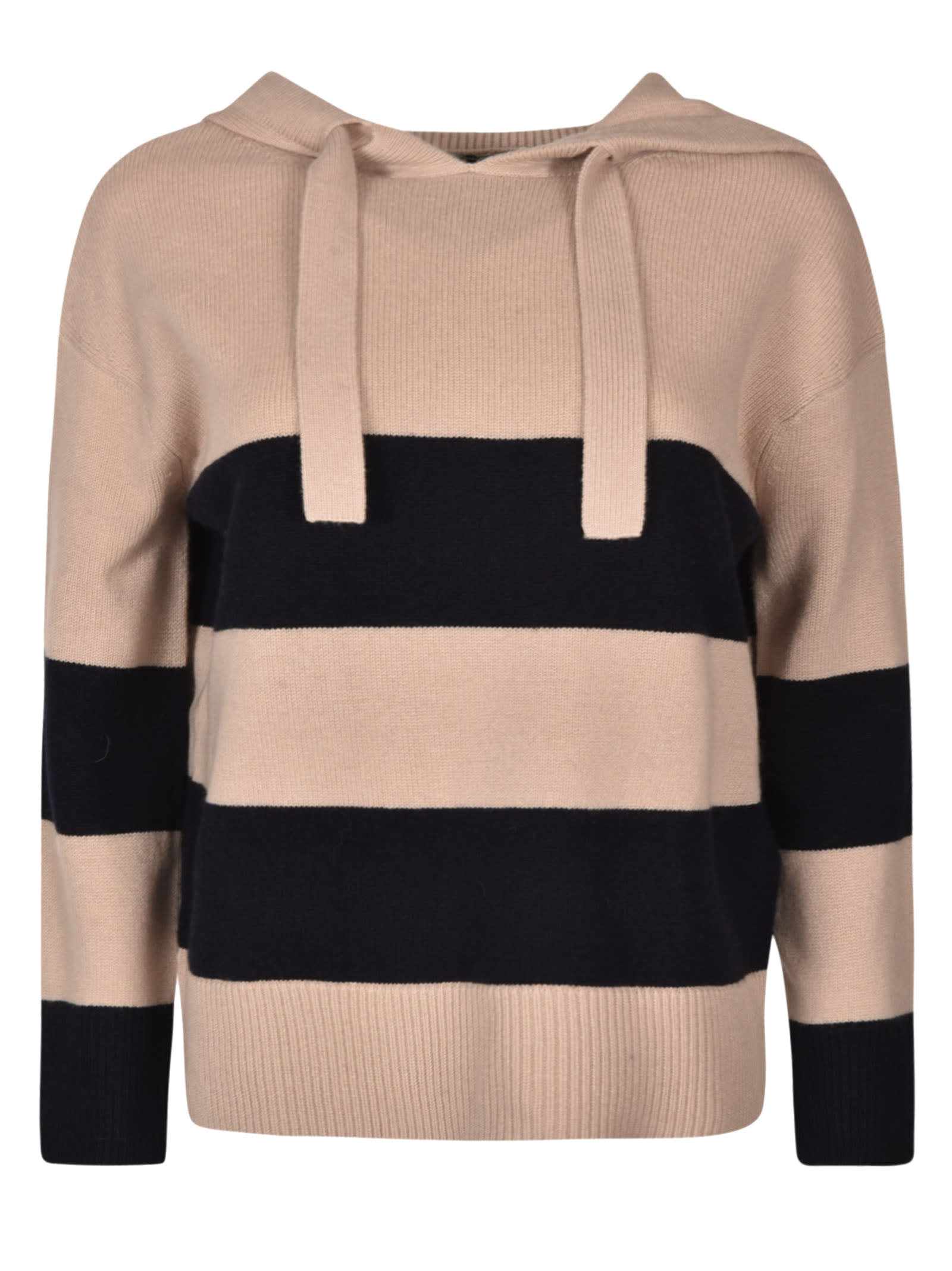 Max Mara The Cube Stripe Hooded Sweater