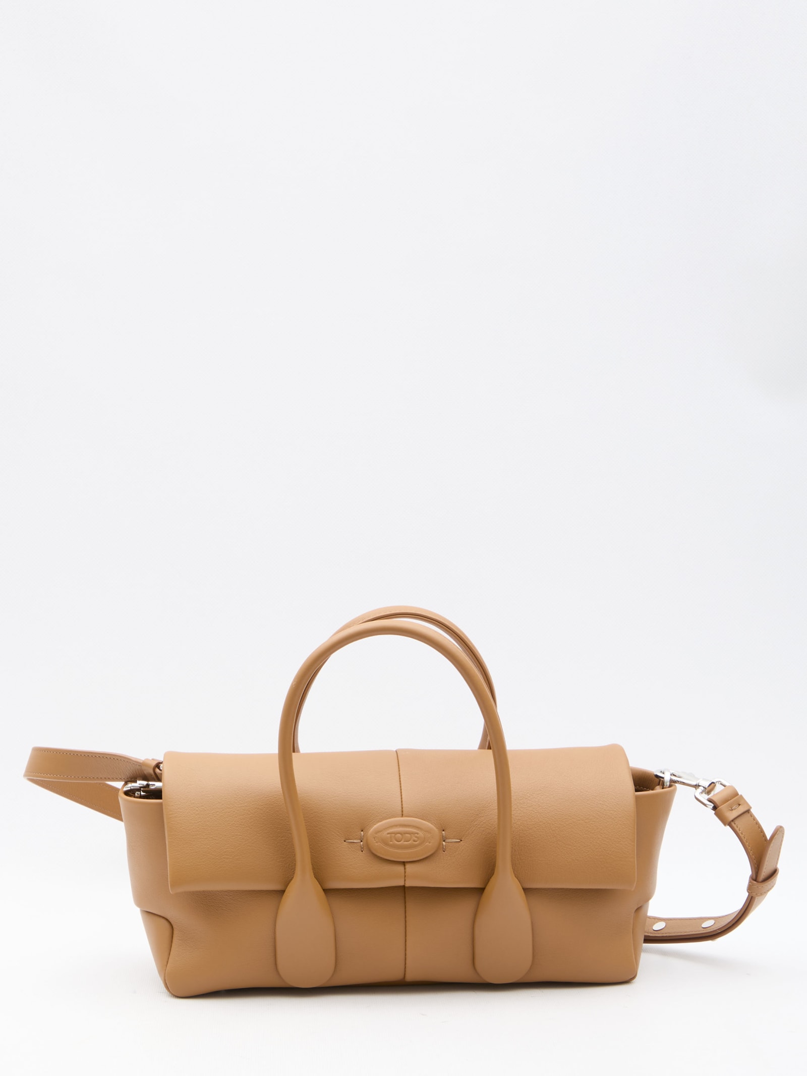 Shop Tod's Tods Di Bag Reverse Ew Flap In Brown