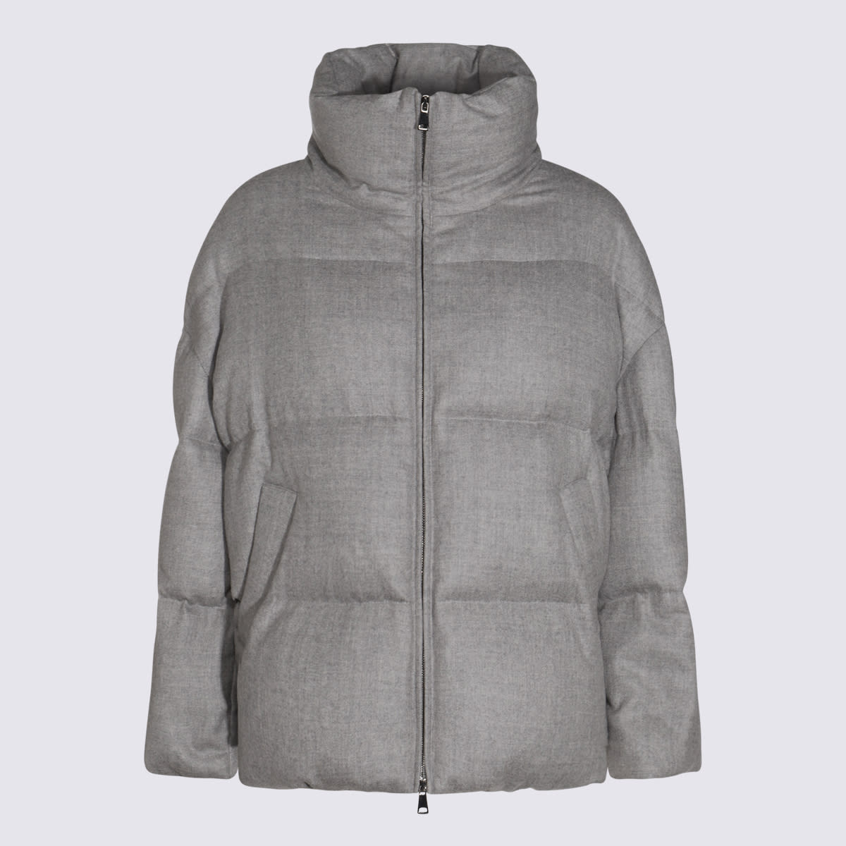 Grey Wool Down Jacket