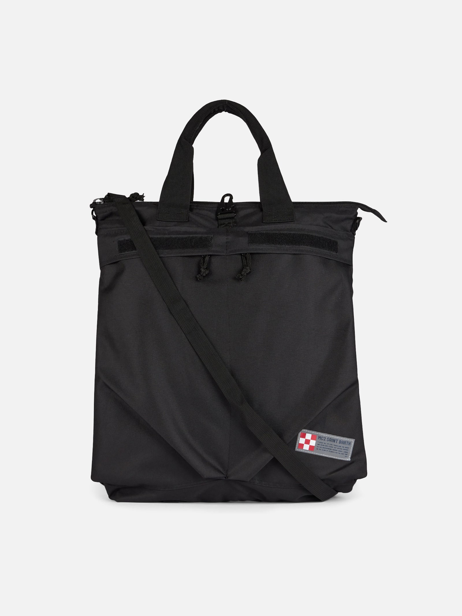 MC2 SAINT BARTH BLACK TECHNIC FABRIC BACKPACK HELMUT