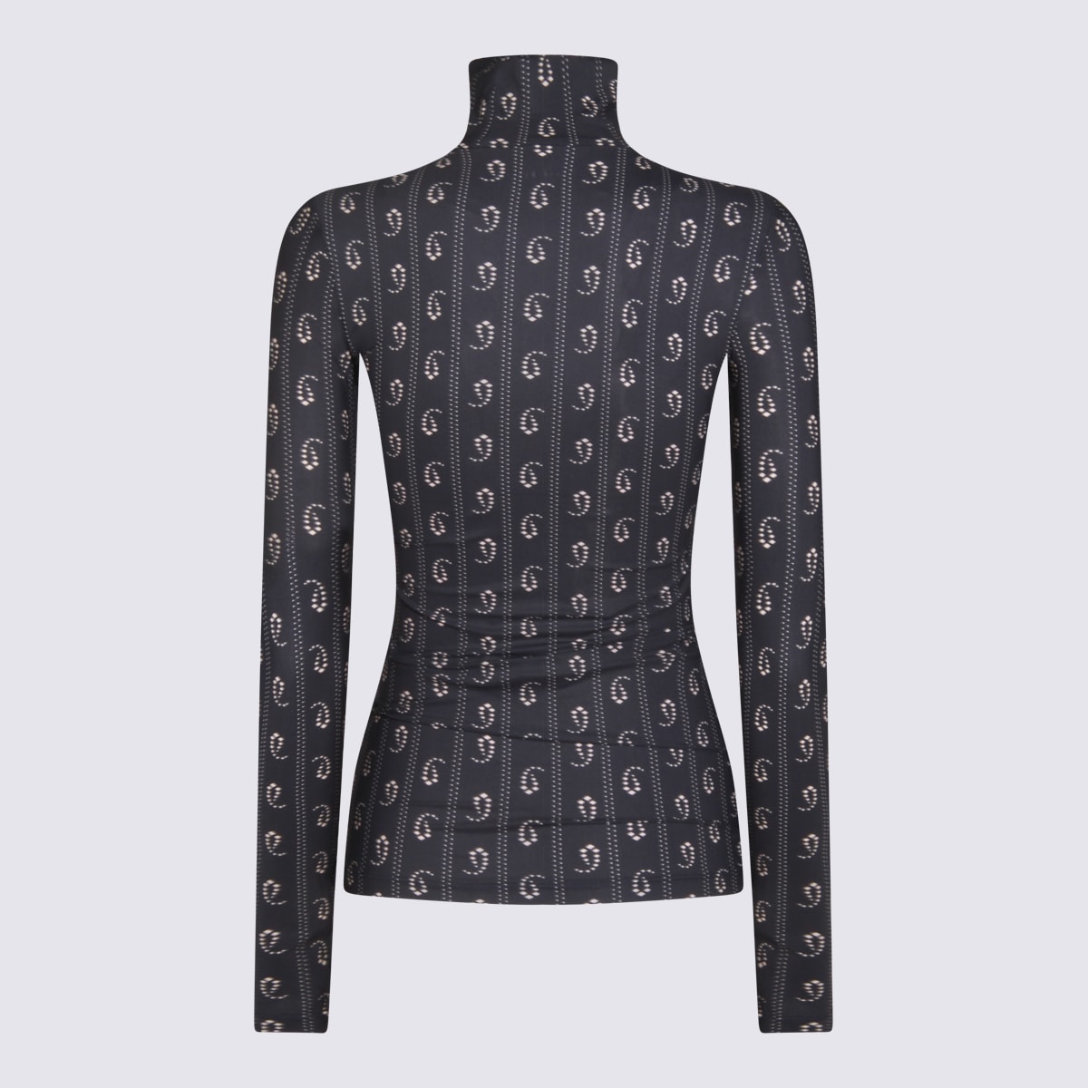 Tory Burch Printed Stretch-polyamide Top In Blue