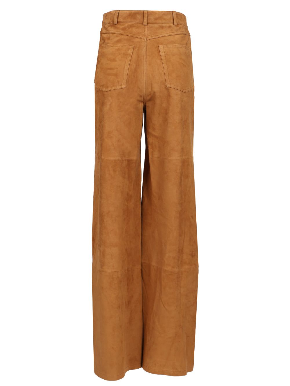 Arma Straight-leg Cropped Leather Trousers In Brown
