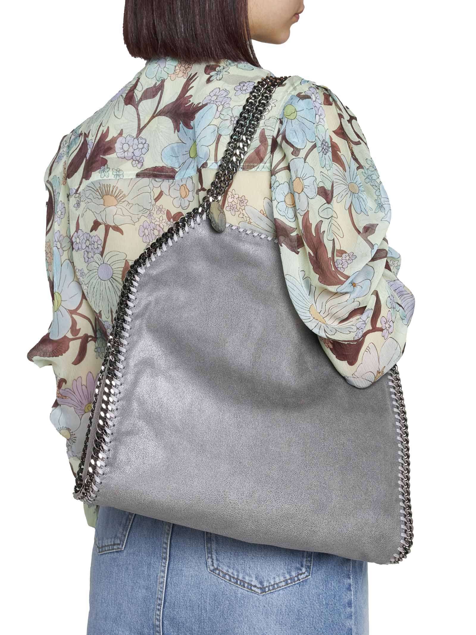 Shop Stella Mccartney Shoulder Bag In Grey