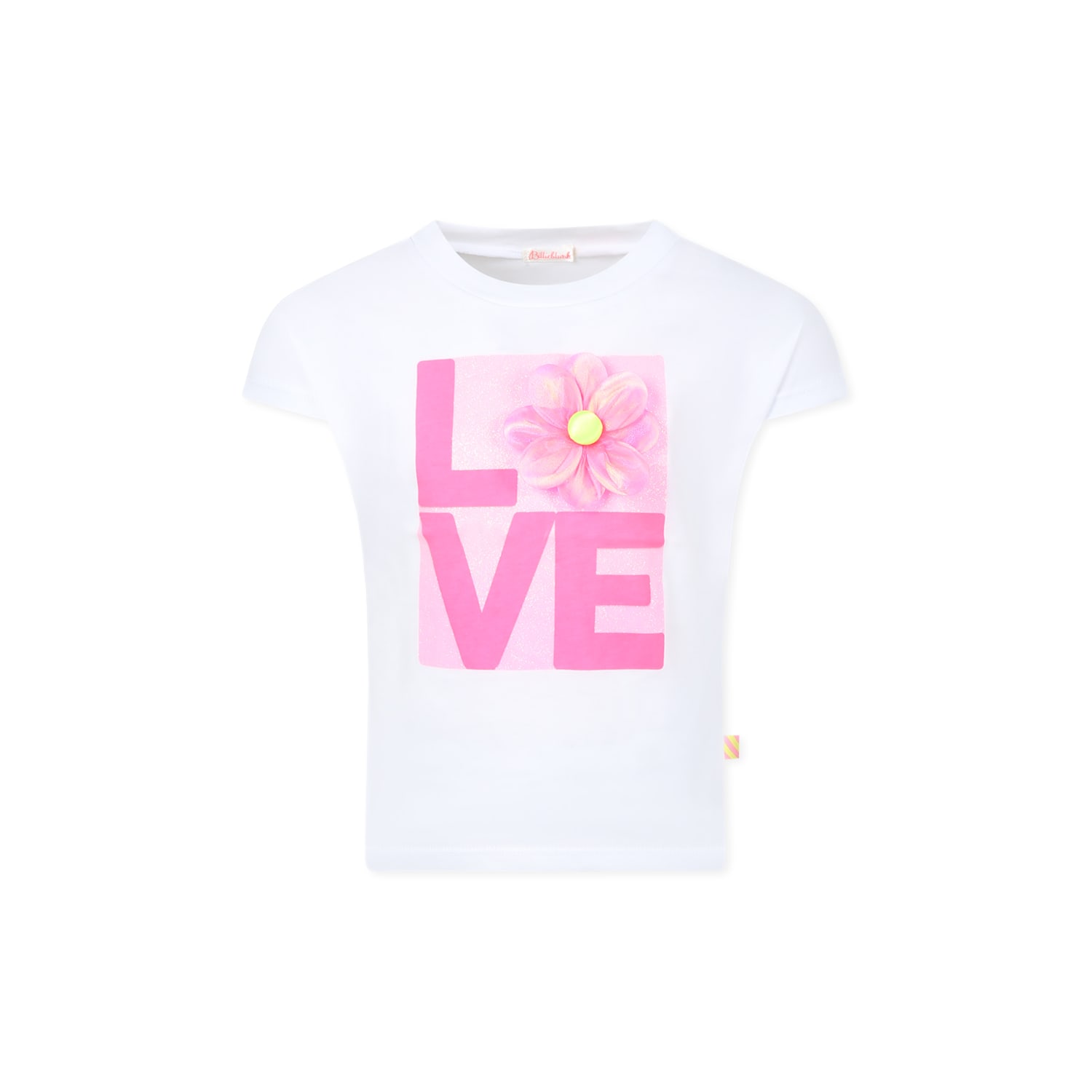 Billieblush White T-shirt For Girl With Writing In White