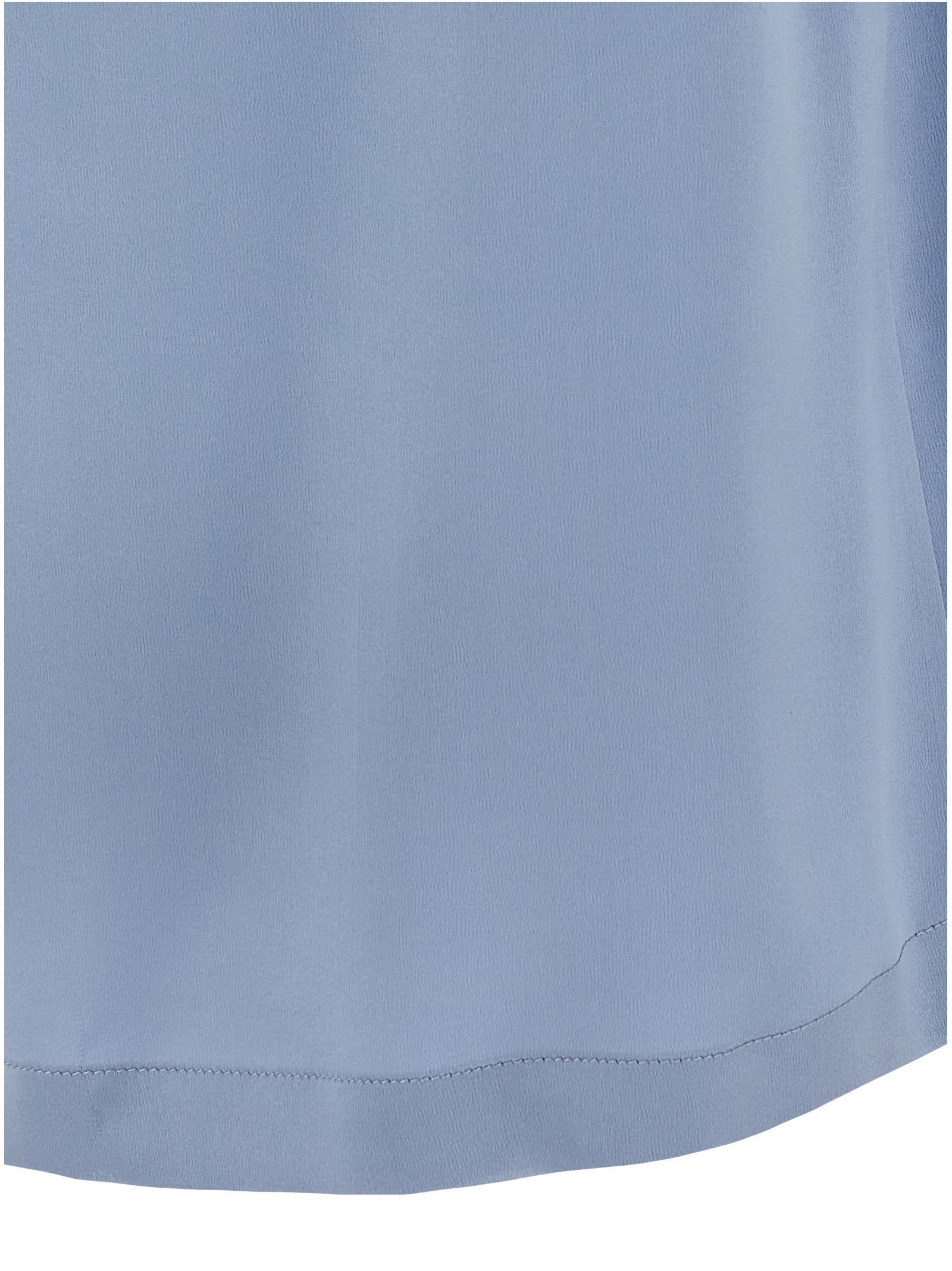 Brunello Cucinelli Silk Cap Sleeve T-shirt With Keyhole Back In Blue