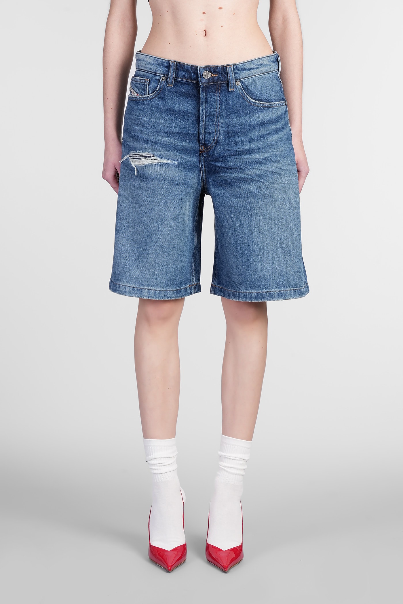 De Sire Shorts In Blue Denim