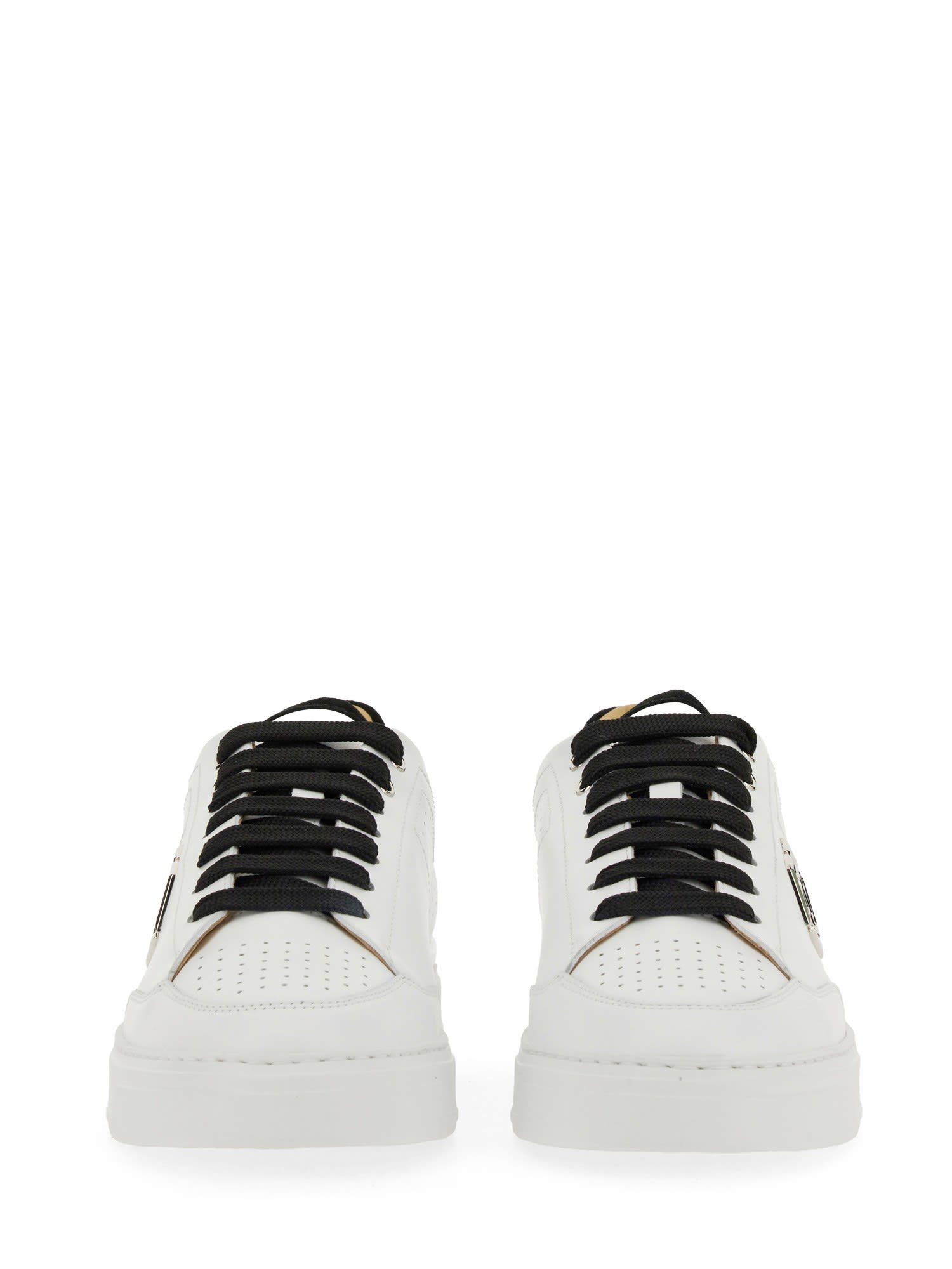 Shop Philipp Plein Sneaker With Logo In White / Black