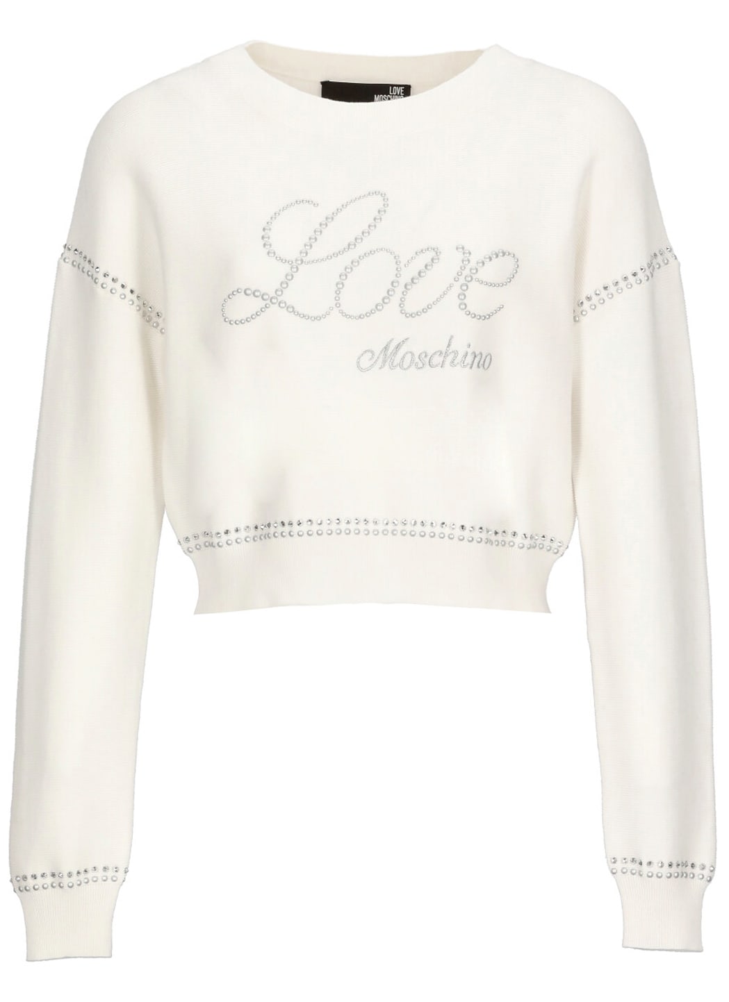 Love Moschino Cropped Sweater With Studs