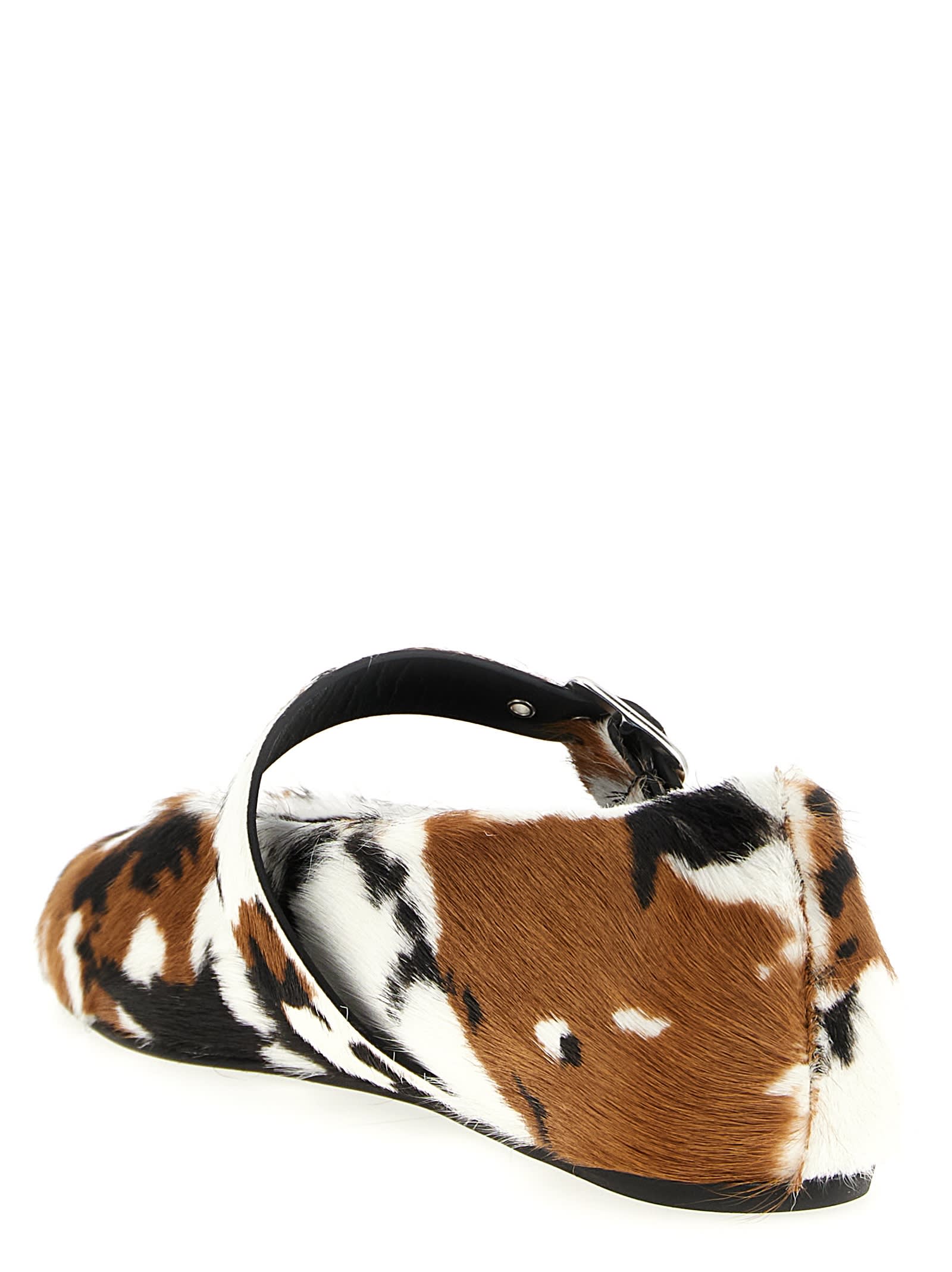 Le Silla Danielle Ballet Flats In Animal Print