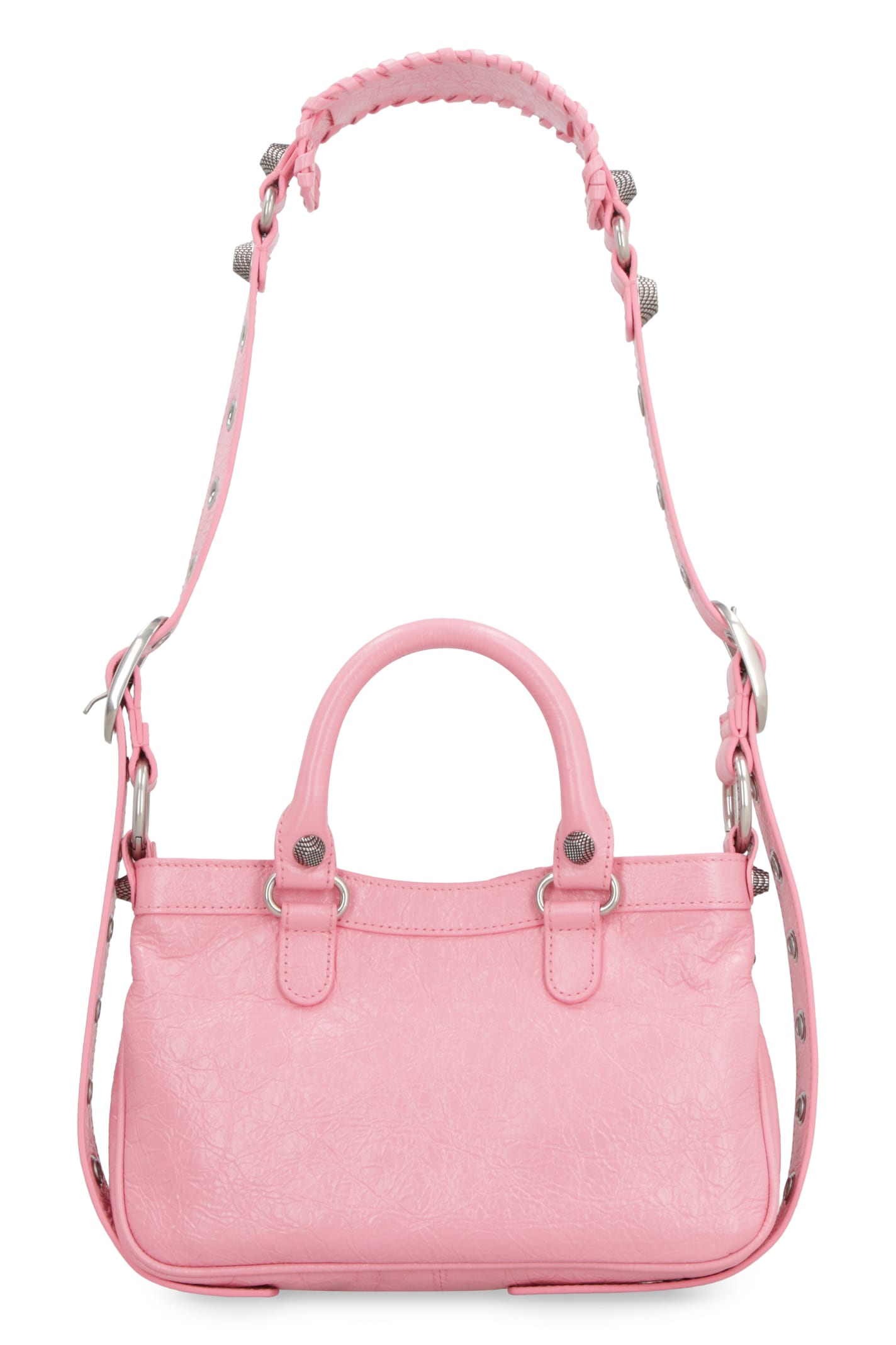 Shop Balenciaga Neo Cagole Leather Tote In Pink