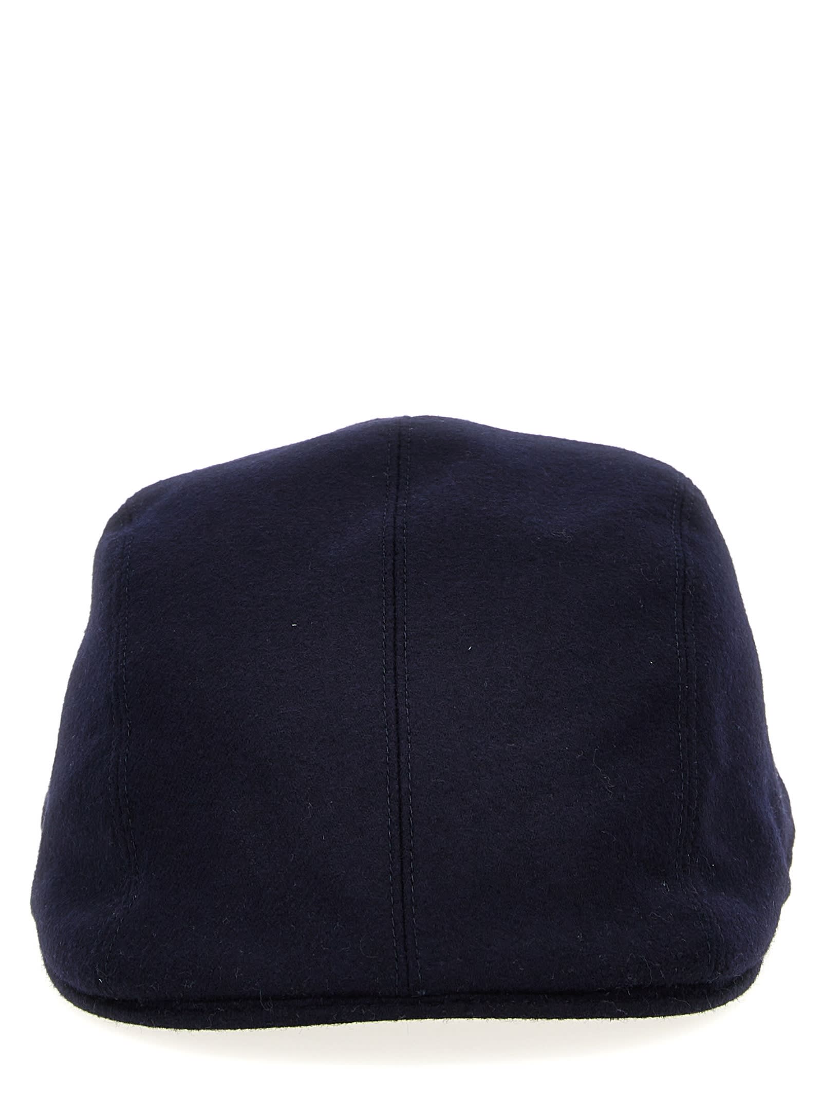 Shop Brunello Cucinelli Logo Embroidery Cap In Blue