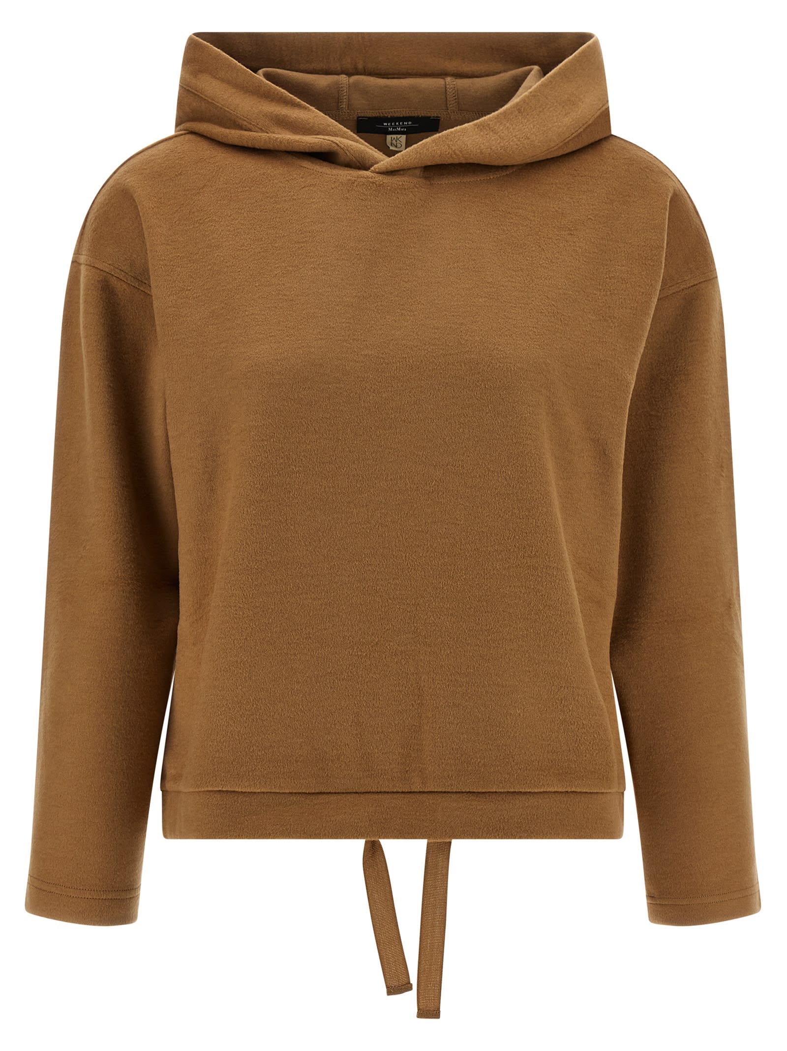 Weekend Max Mara Oscuri Drawstring Hoodie In Gold