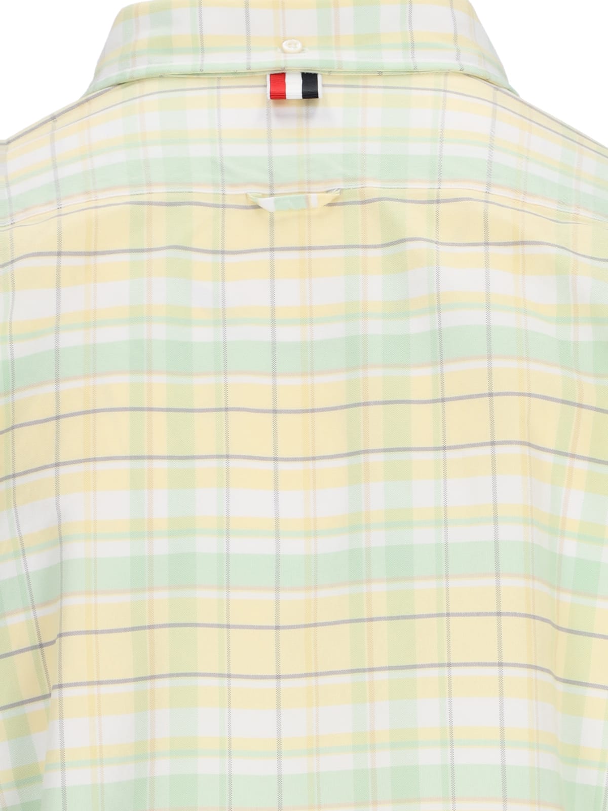 Shop Thom Browne Checked Shirt In Yellow