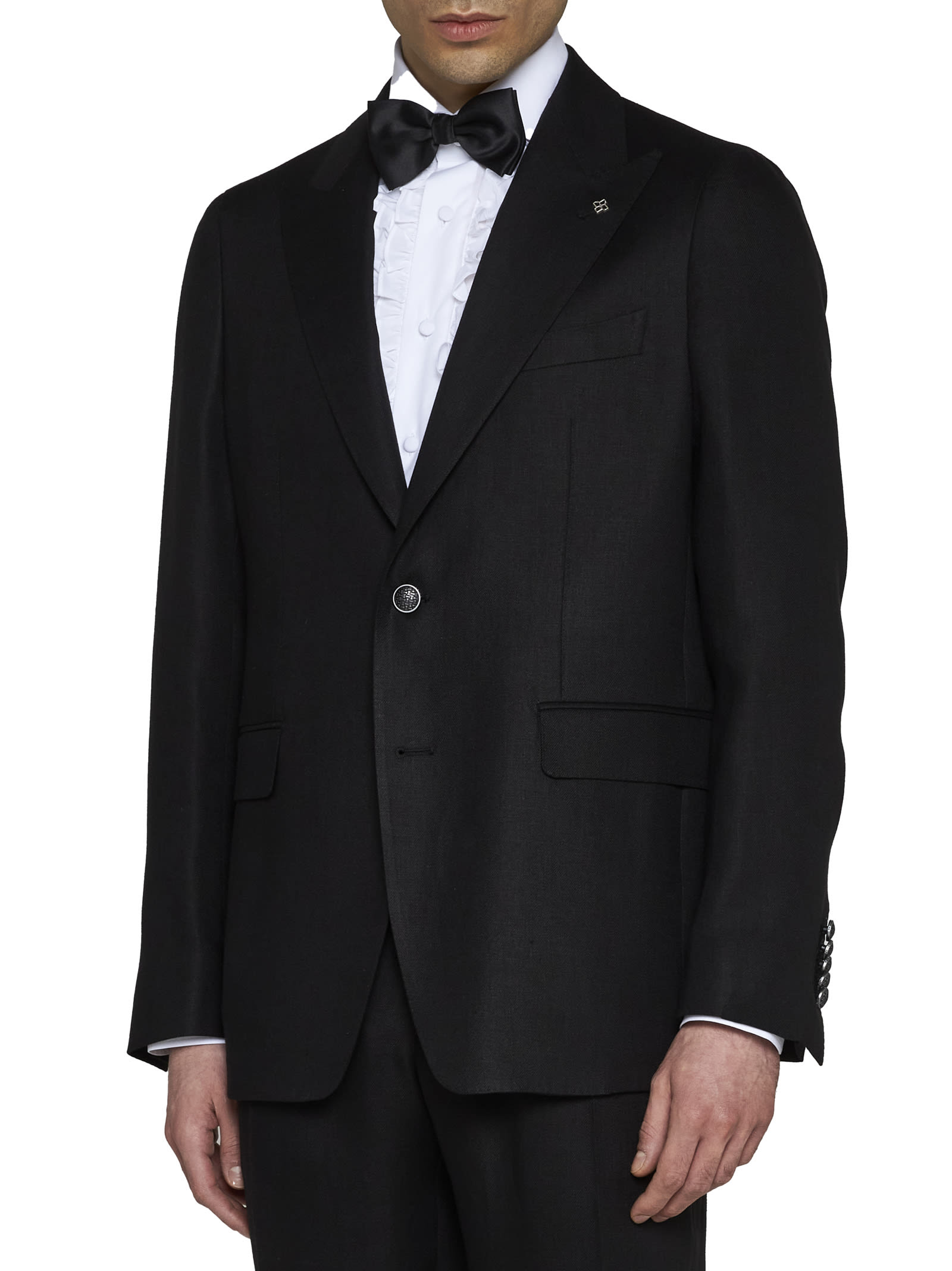 Shop Tagliatore Blazer In Black